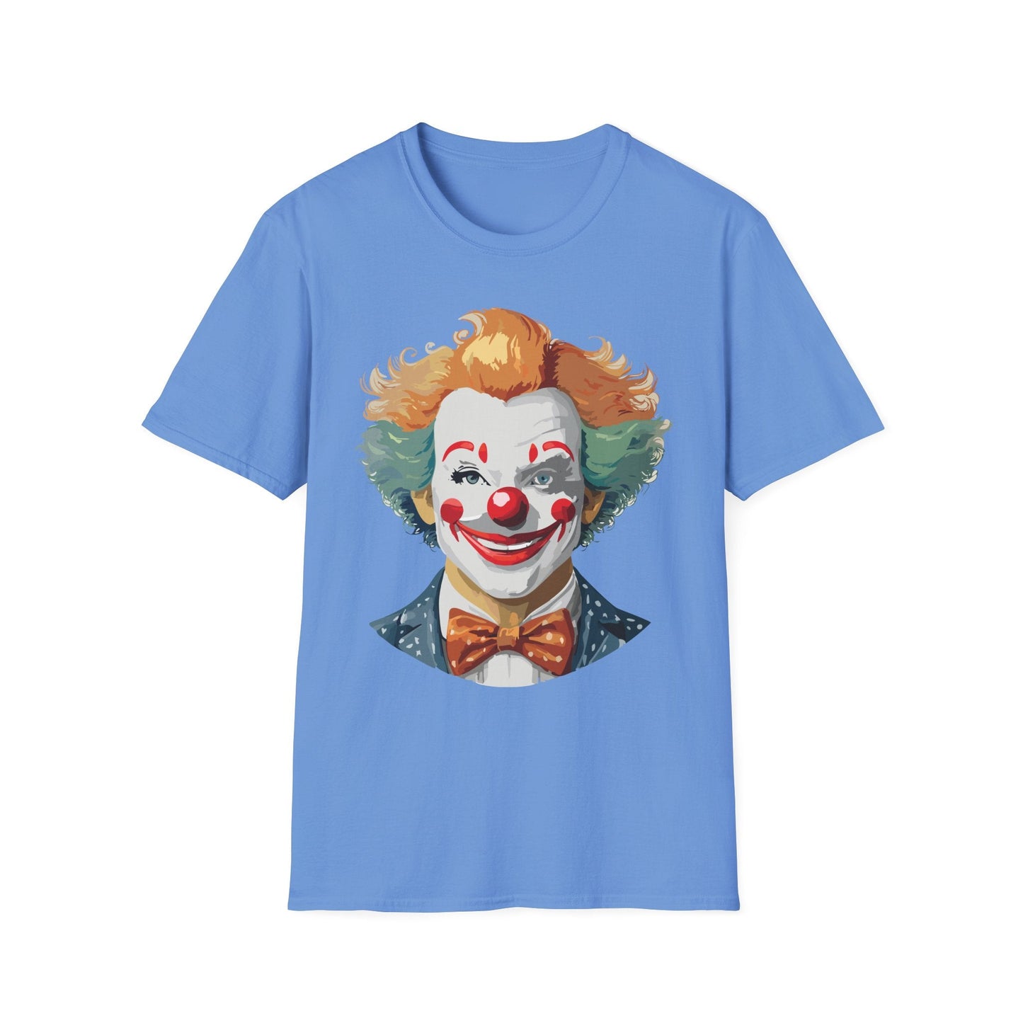 Unisex Short Sleeve Softstyle Clown T Shirt With Funny Man Circus Theme Tee Gildan 64000