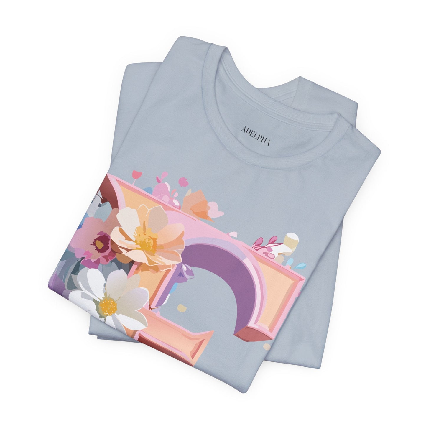 Letter E Shirt Graphic Tee Unisex Vintage Inspired Artwork By Adelpha Premium Short Sleeve