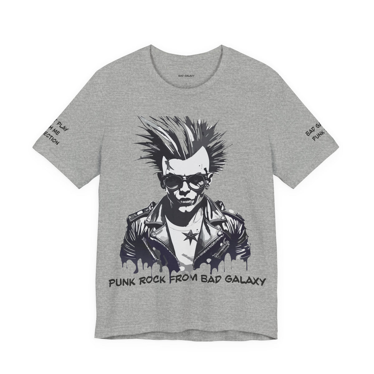 Punk Rock Graphic Unisex Cotton Bella+Canvas Tee with Art Design b36
