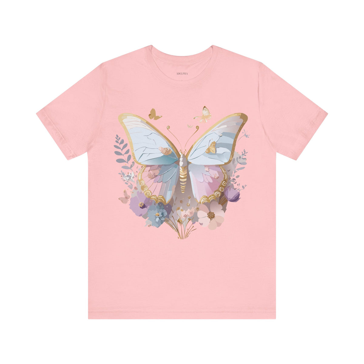 Butterfly Graphic Unisex Cotton Bella+Canvas Tee with Art Design n24