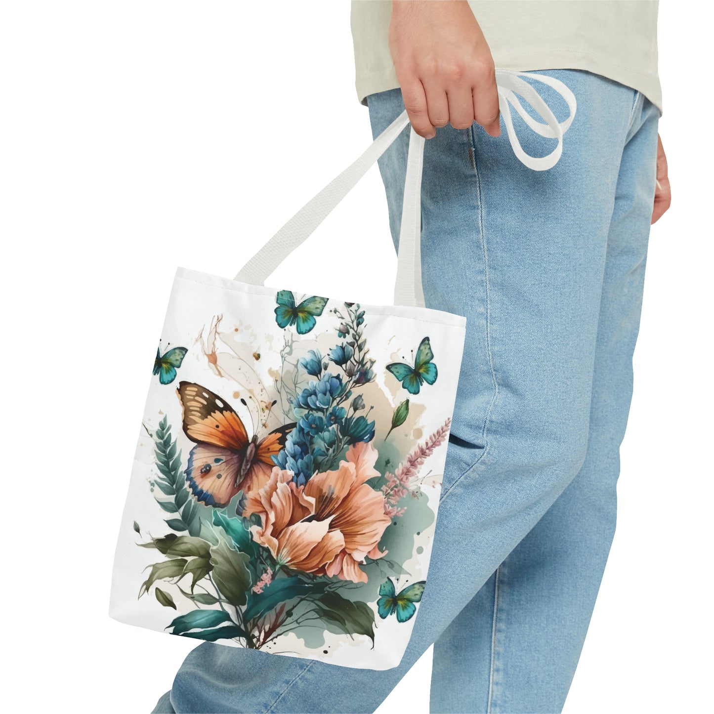 Canvas Bag with Butterfly Prints