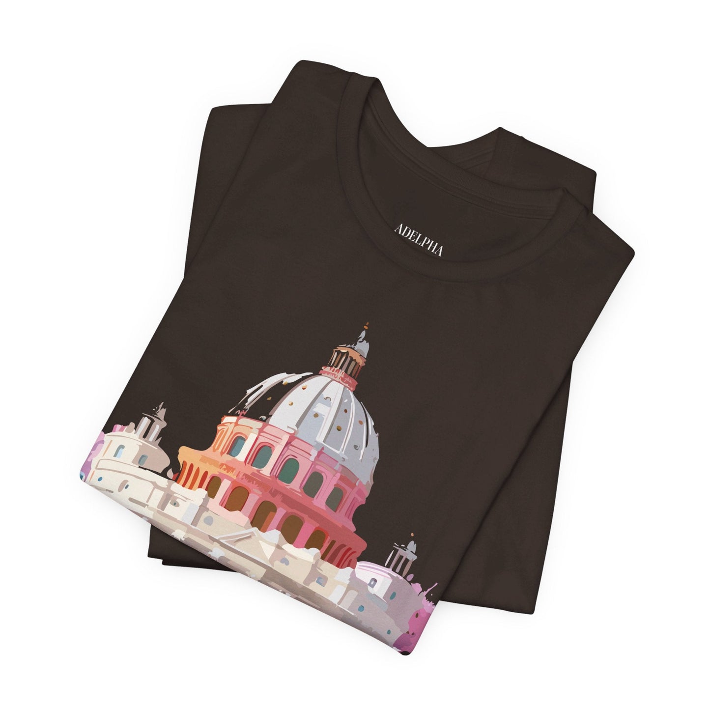 Unisex Graphic Tee With Rome Artwork By Adelpha Vintage Inspired Short Sleeve Shirt