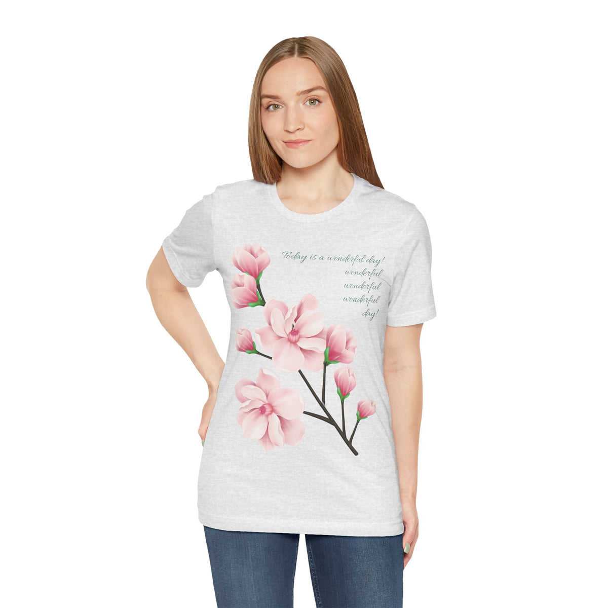 Floral Graphic Tee Shirt - Bella+Canvas Unisex 100 Cotton 55