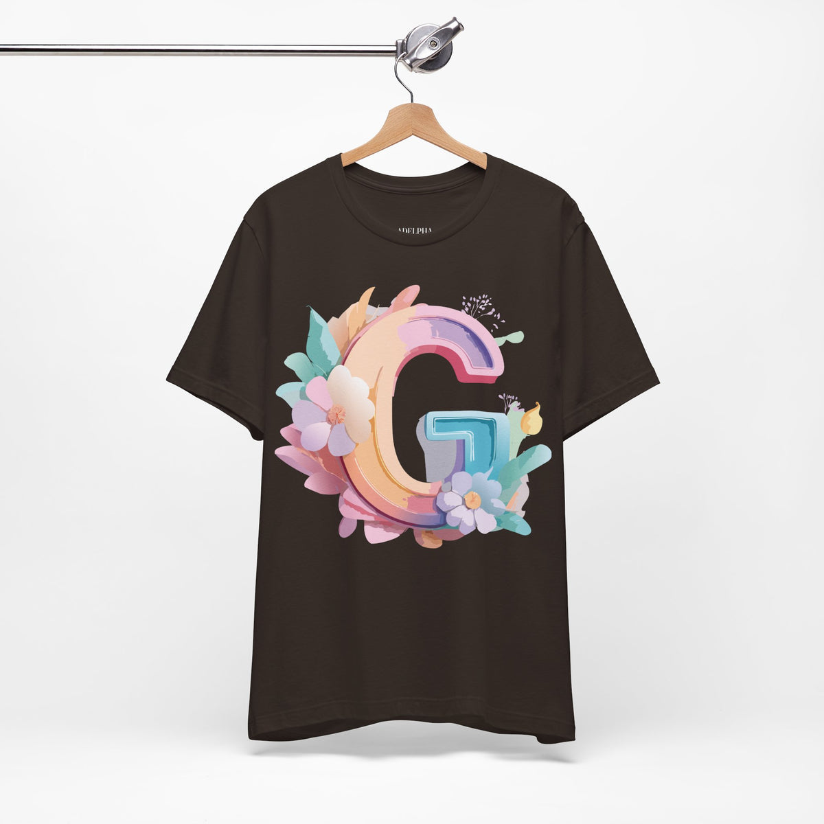 Letter G Graphic Unisex Cotton Bella+Canvas Tee with Art Letter Design