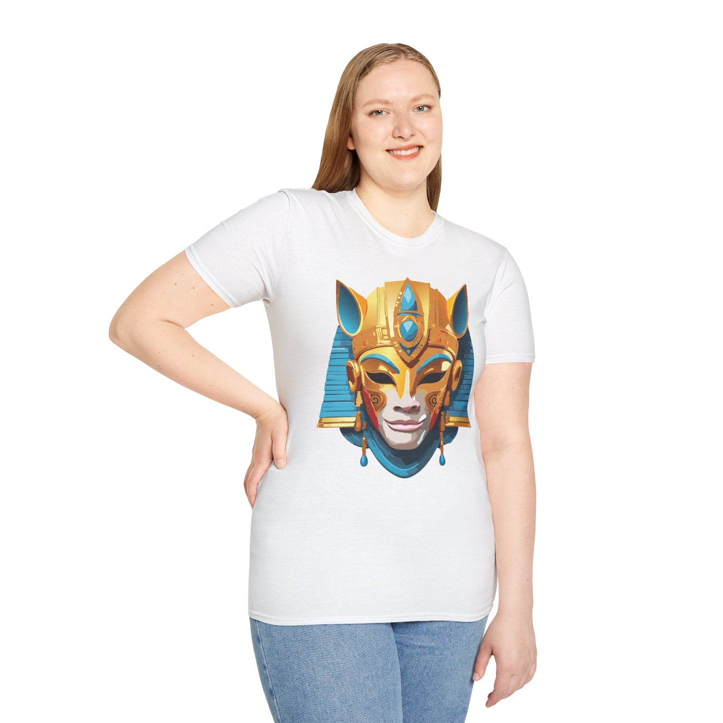 Mask Tee Shirt Unisex Gildan SoftStyle 64000 Cotton T Shirt Masquerade Design Art Graphic