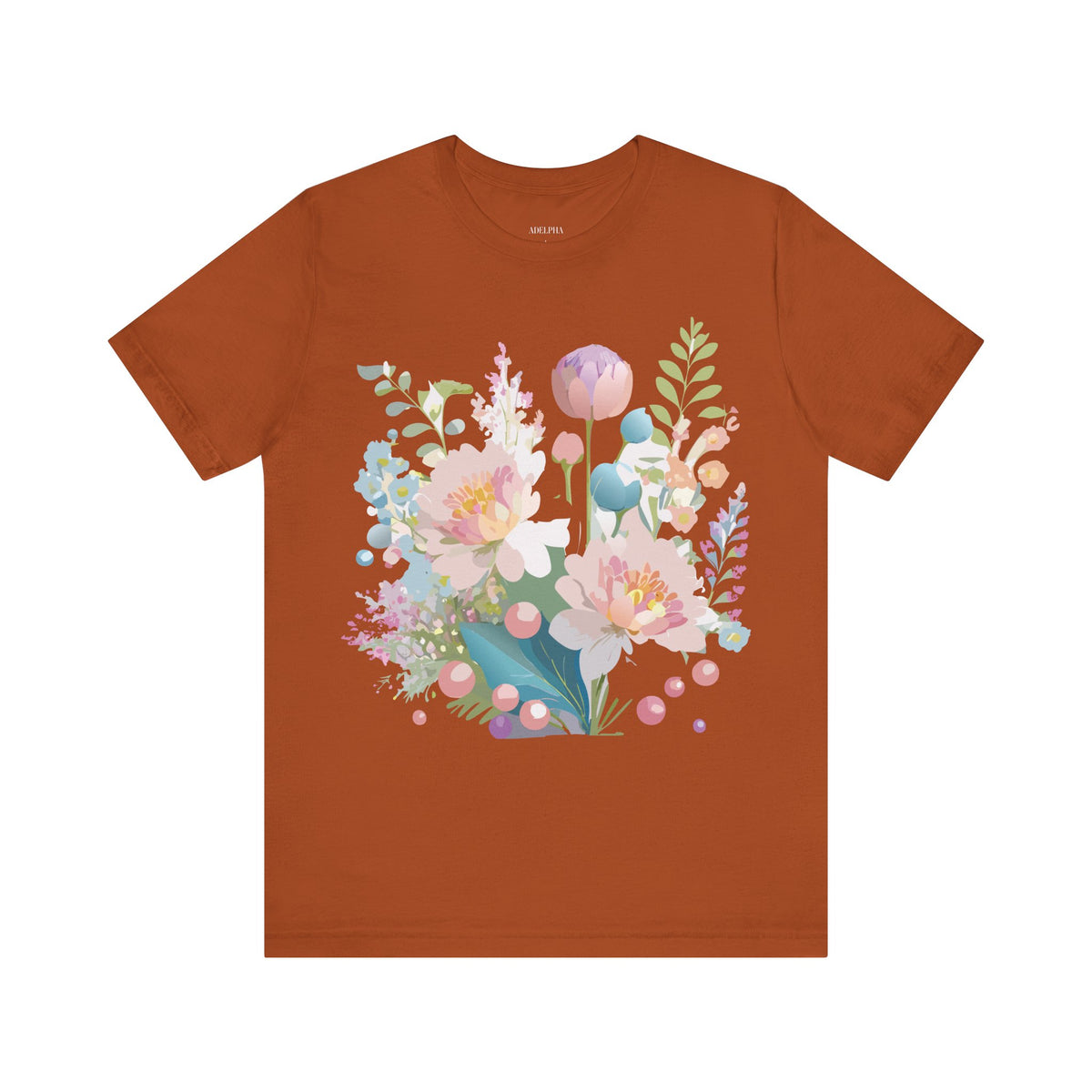 Floral Graphic Tee Shirt - Bella+Canvas Unisex 100 Cotton 24
