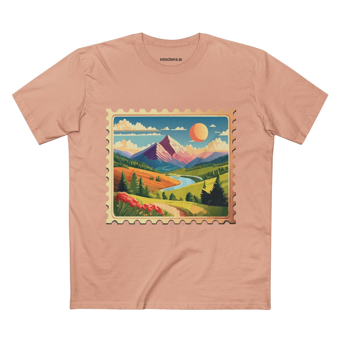 Stamp Shirt Postage Stamp Shirt PS36 Unisex Premium Cotton Tee With Original Art Design Retro2Nova