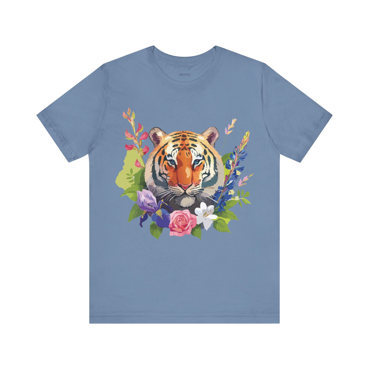 Tiger Graphic Unisex Cotton Bella+Canvas Tee with Art Animal Design d94