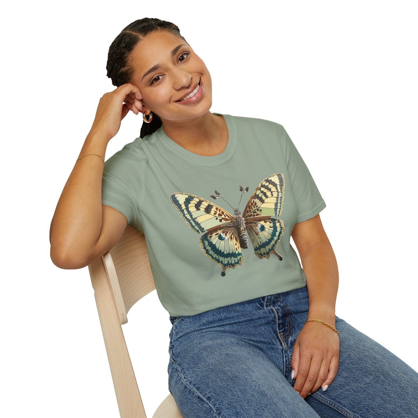 Butterfly Shirt Unisex T Shirt Monarch Butterfly Print Softstyle Gildan 64000 Tee