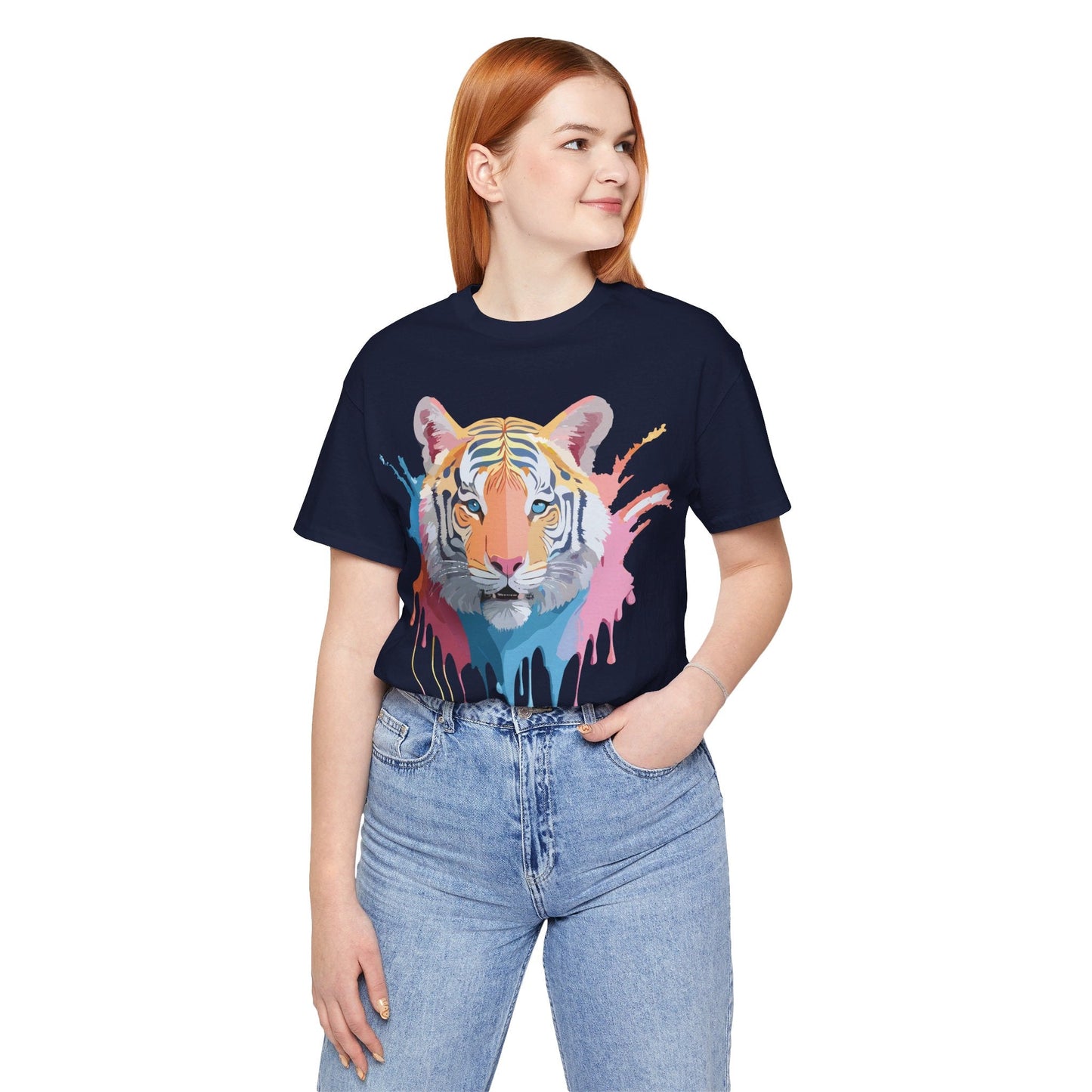 Tiger Graphic Tee By Adelpha Unisex Short Sleeve Vintage Inspired Art Shirt Premium Quality