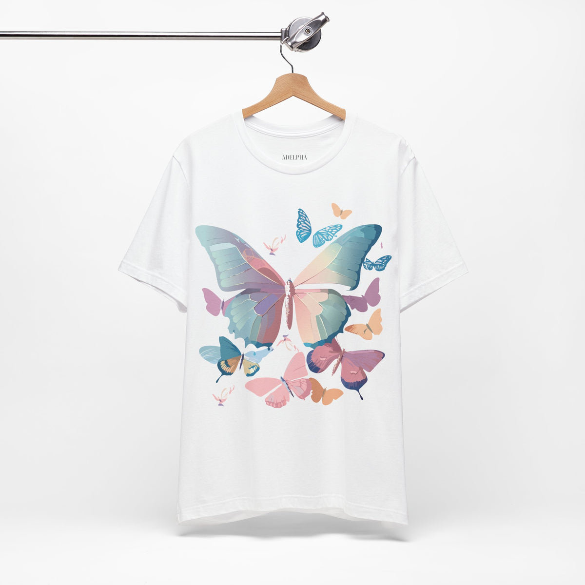 Butterfly Graphic Unisex Cotton Bella+Canvas Tee with Art Design n16