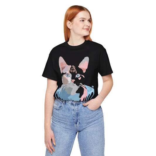 Cat Graphic Unisex 100 Cotton Vintage Design Tee 30