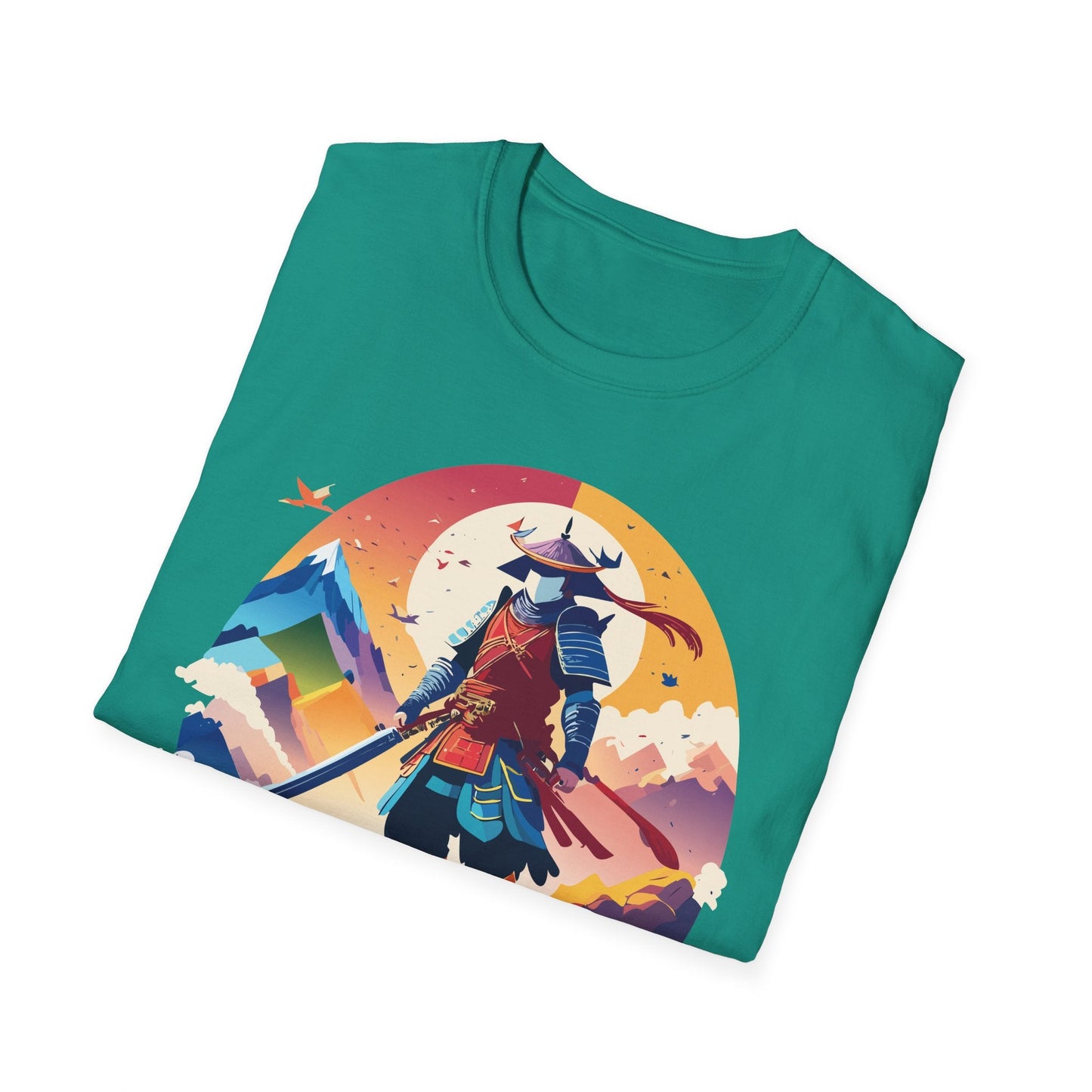 Samurai T Shirt Unisex Softstyle Gildan 64000 100 Percent Ring Spun Cotton Tee For Everyday Wear