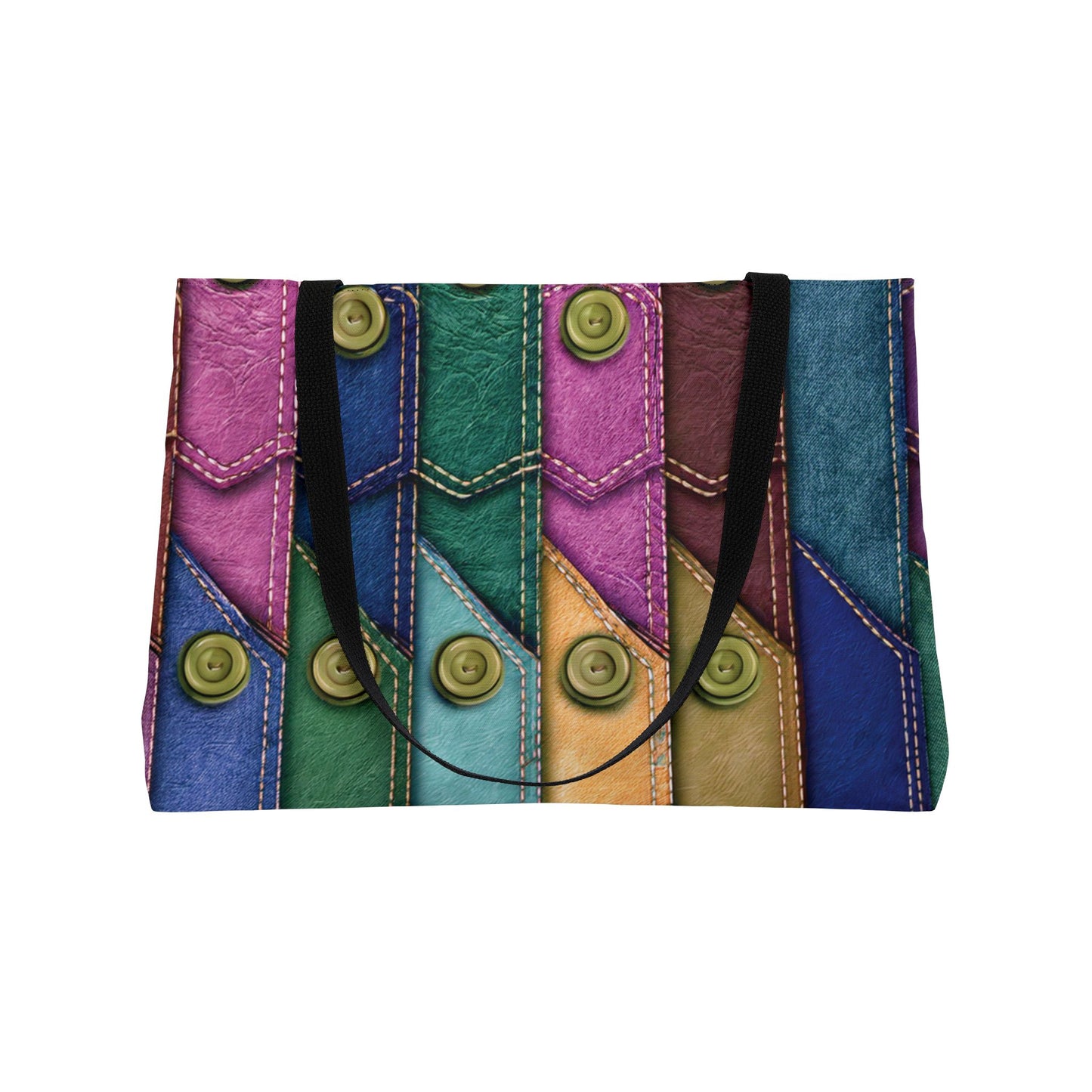 Denim Print Yoga Bag High-Quality 100% Spun Polyester 24x13 Canvas Gym Bag 38