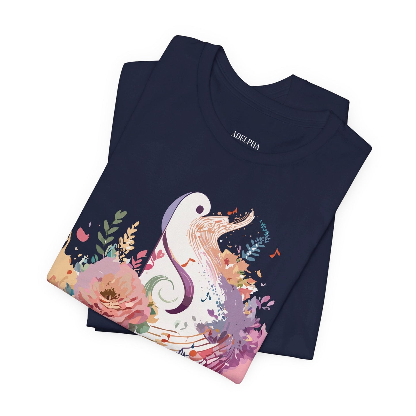 Adelpha Graphic Tee Unisex Short Sleeve Vintage Inspired Artwork Music Theme T Shirt