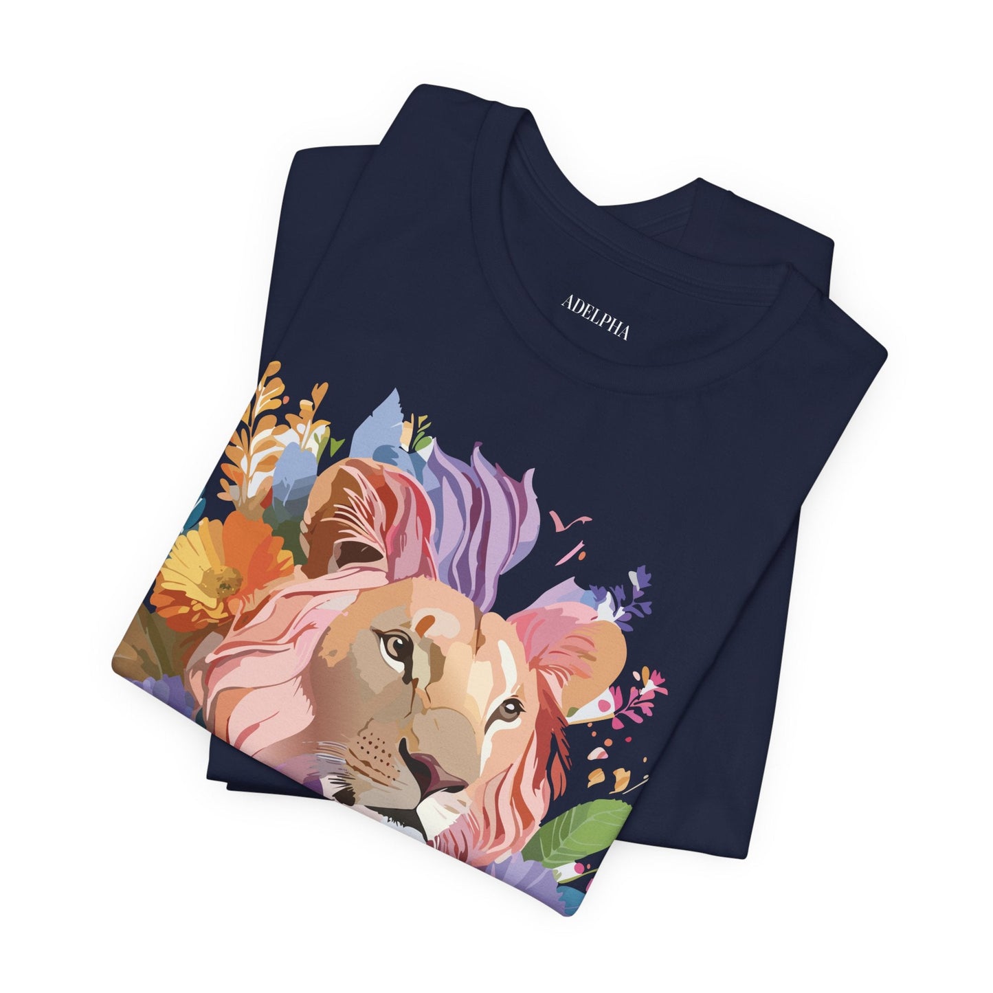 Lion Graphic Tee Unisex Short Sleeve Art Design From Adelpha Premium Vintage Inspired Tee