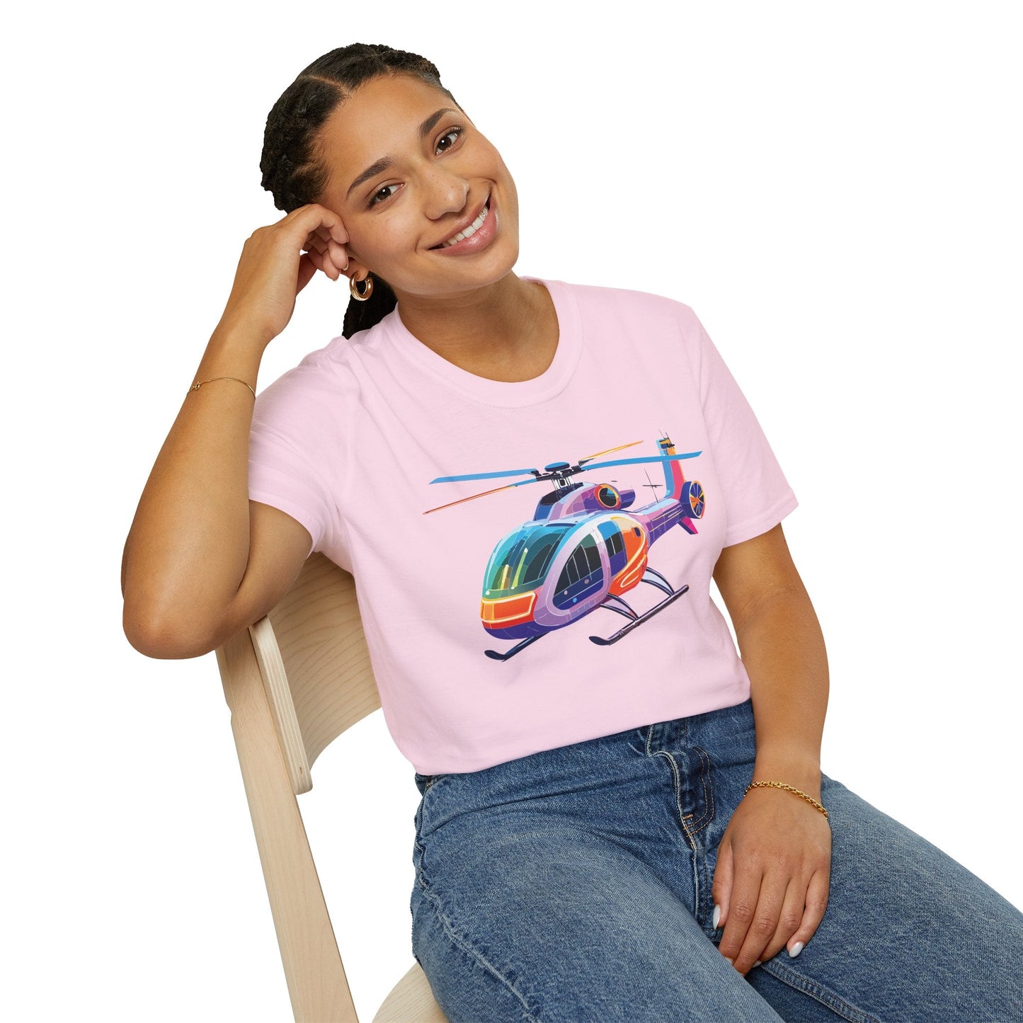 Chopper Helicopter Shirt Unisex T Shirt Softstyle 64000 100 Percent Ring Spun Cotton