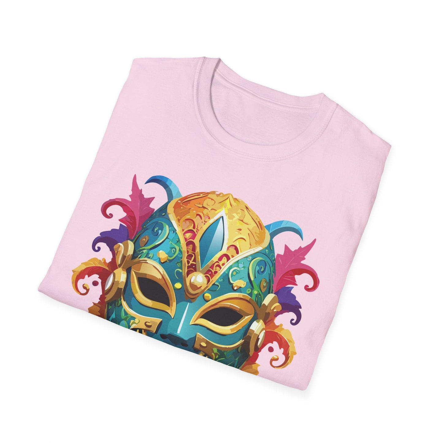 Mask Tee Shirt Unisex Softstyle Gildan 64000 100 Percent Ring Spun Cotton Comfortable Masquerade Tee