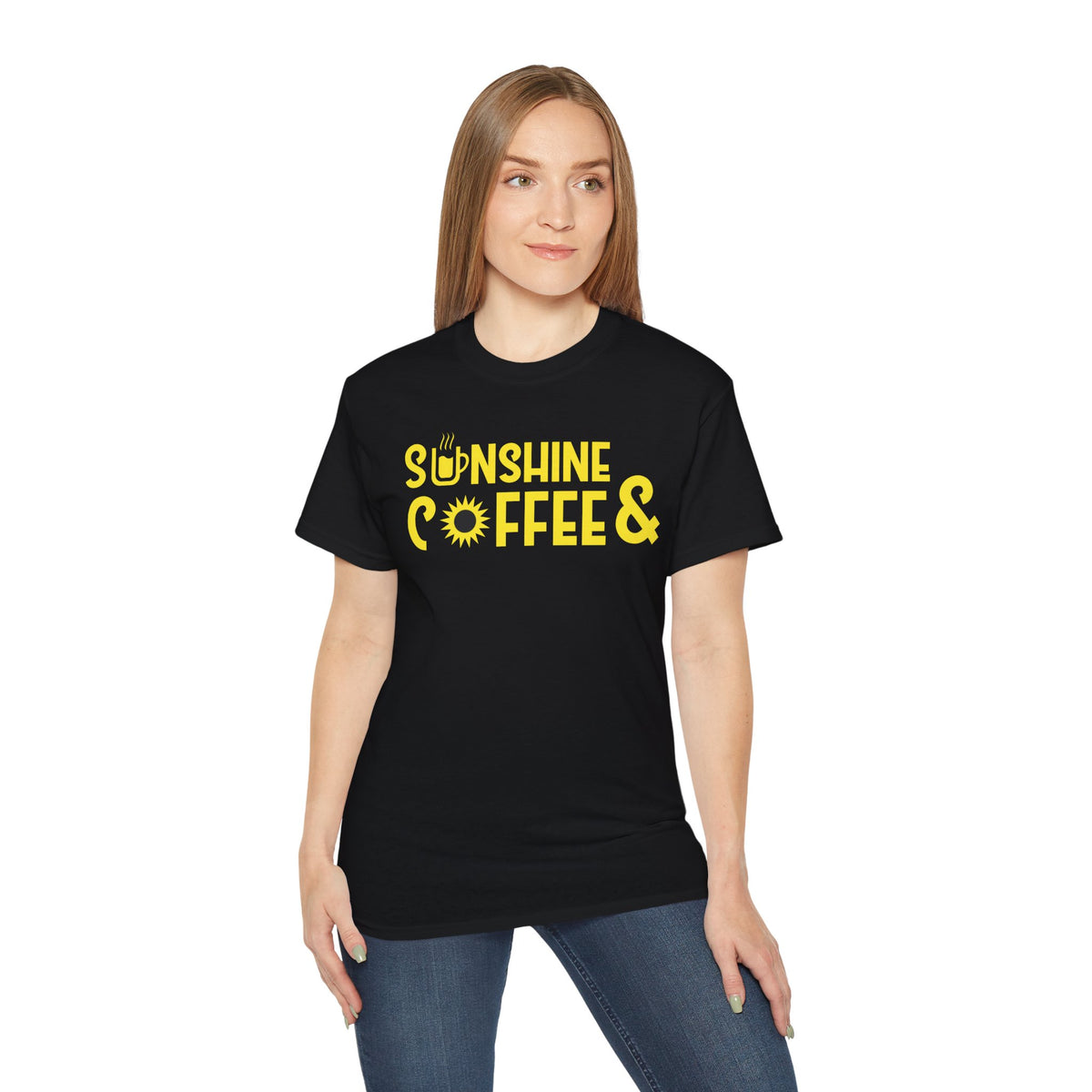 Sunshine Coffee & Tee | Yellow Sun Graphic T-Shirt