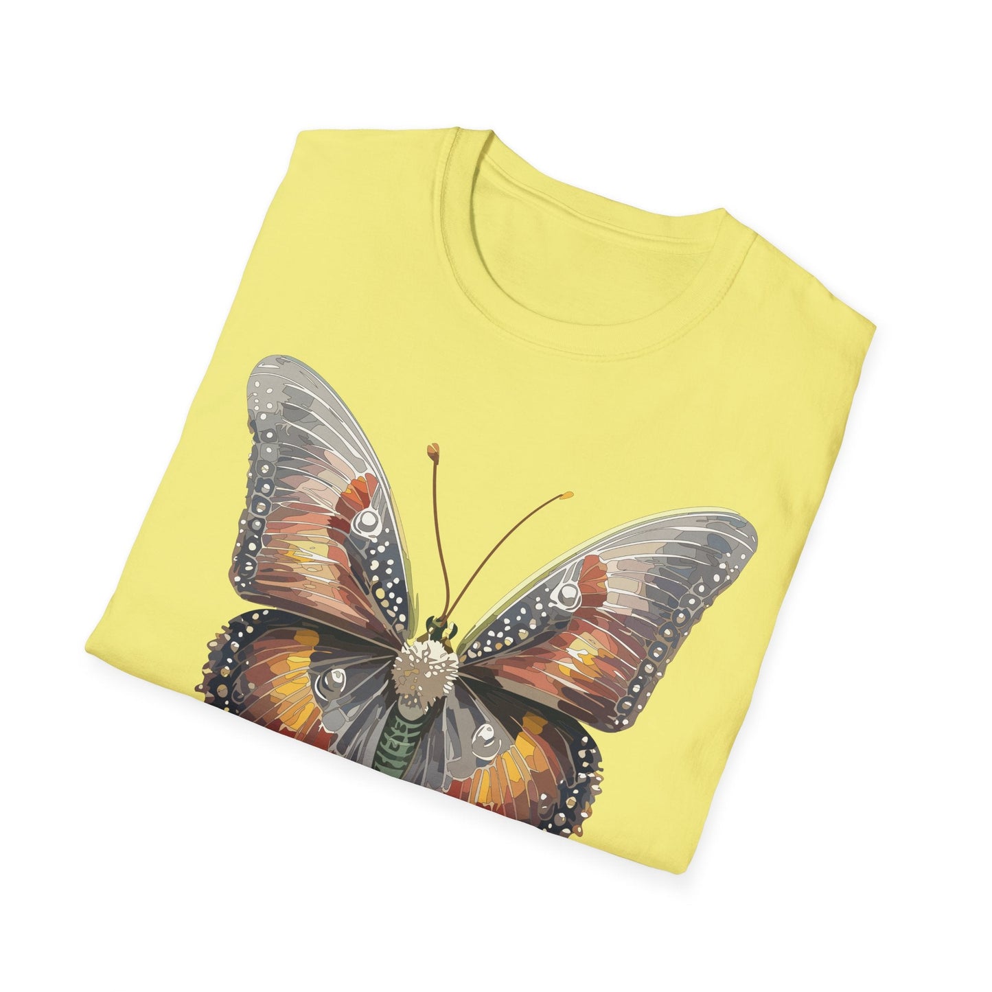Butterfly Shirt Unisex Lightweight 100 Cotton Gildan Softstyle 64000 Tee Monarch Butterfly Design