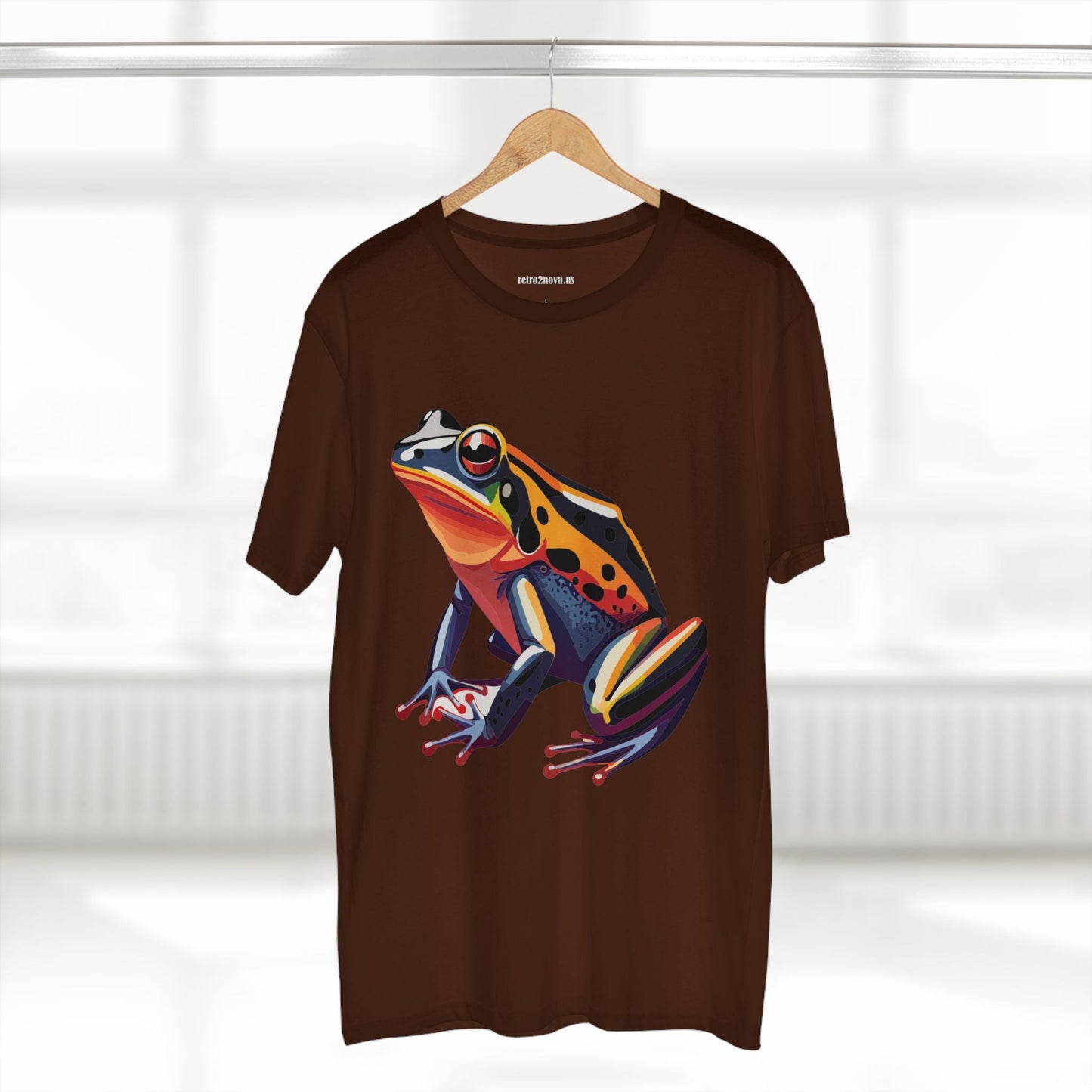 Unisex Frog Animal Shirt Premium Cotton Tee With Original Art Design Retro2Nova Exclusive Art Collection