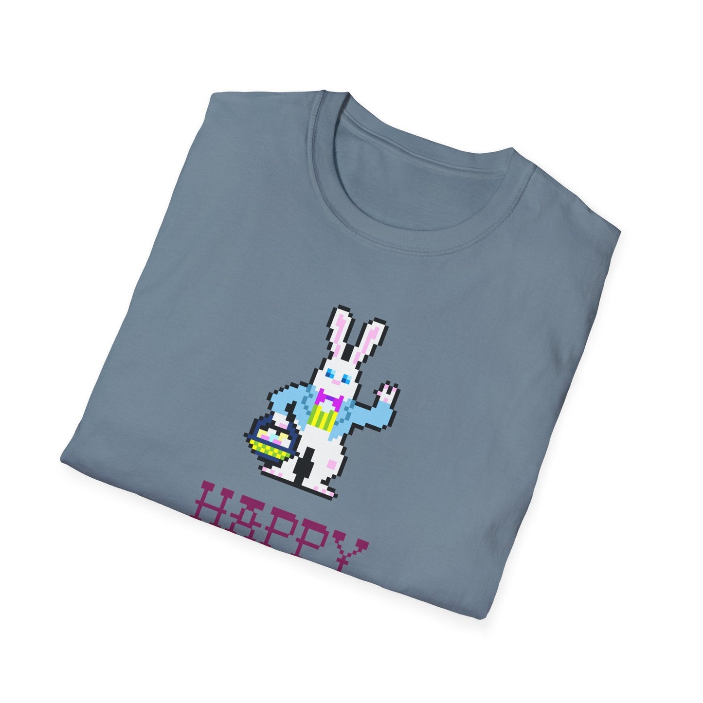 Funny Easter T Shirt With Signature And Prints Unisex Gildan Softstyle Cotton Tee Design