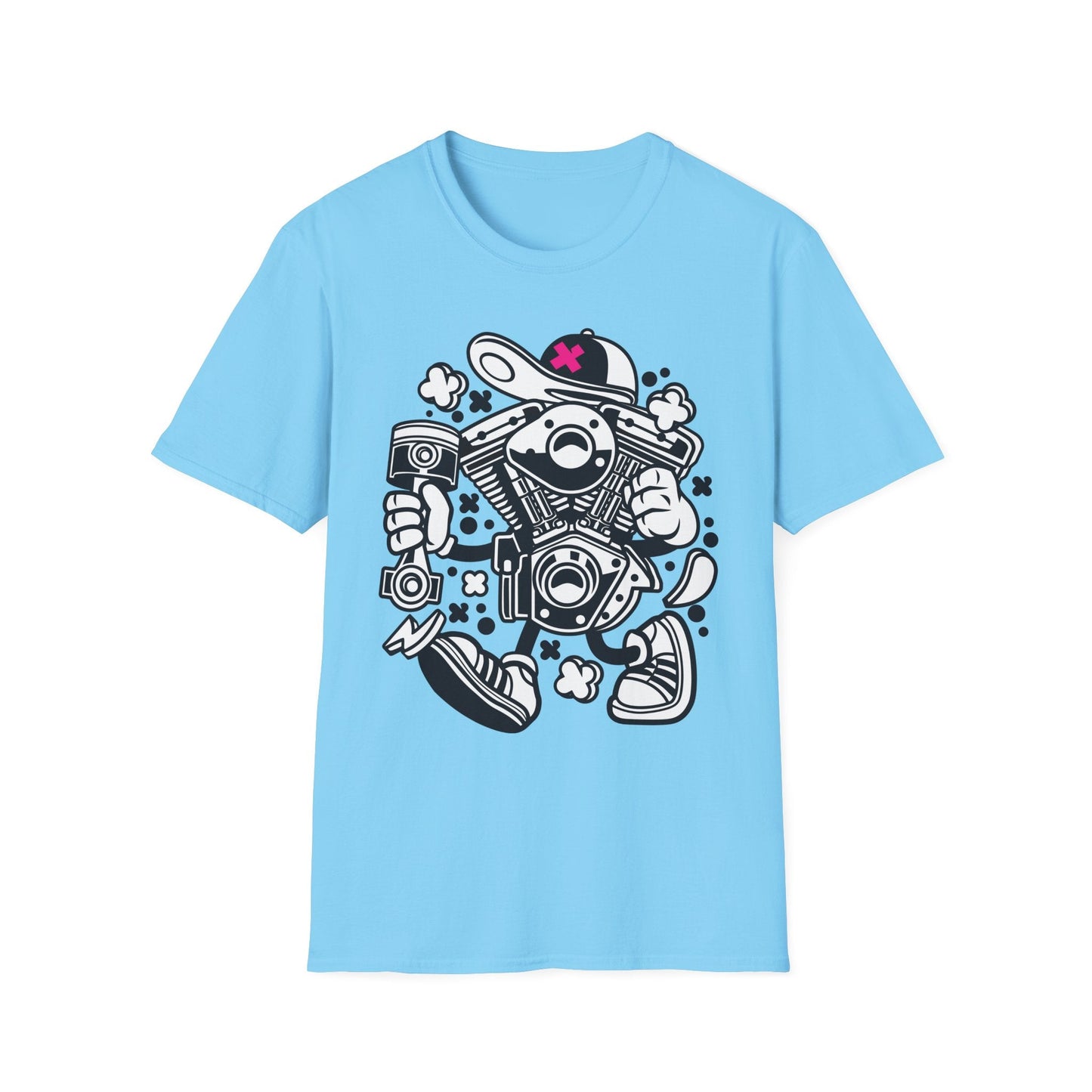 Cartoon T Shirt Animation Tee Funny Tee Unisex Gildan Softstyle 64000 100 Percent Cotton