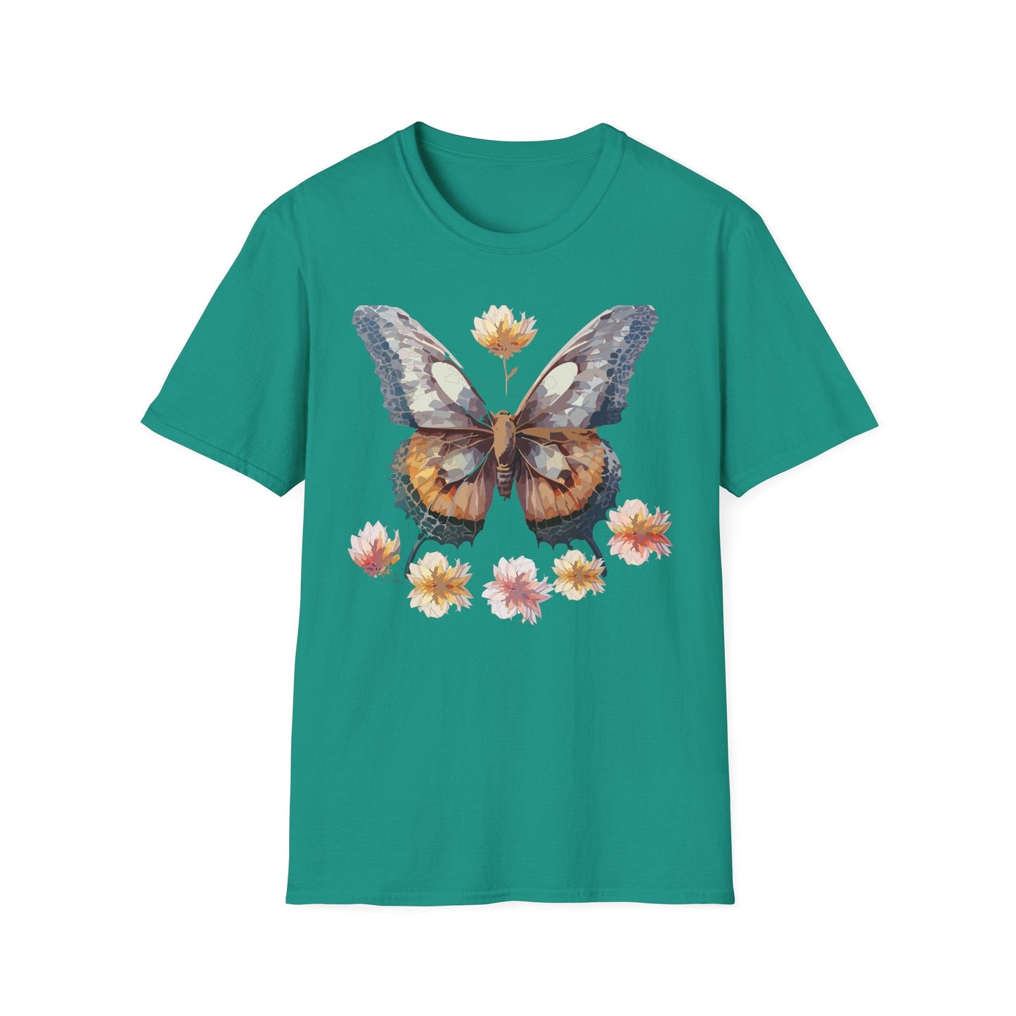 Butterfly Shirt Unisex Monarch Butterfly Tee Gildan Softstyle 64000 Ring Spun Cotton
