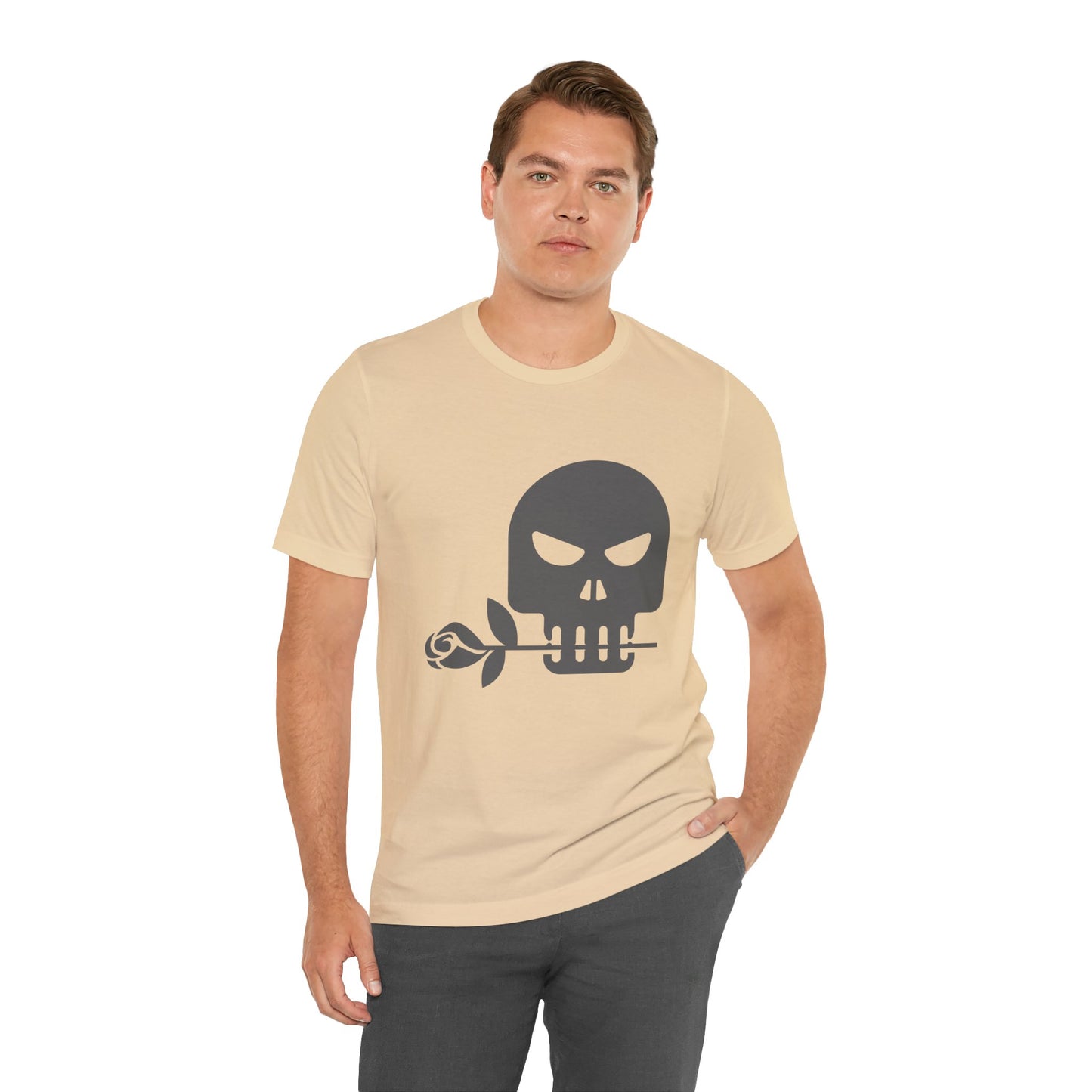 Unisex Cotton Tee Shirt with Skull