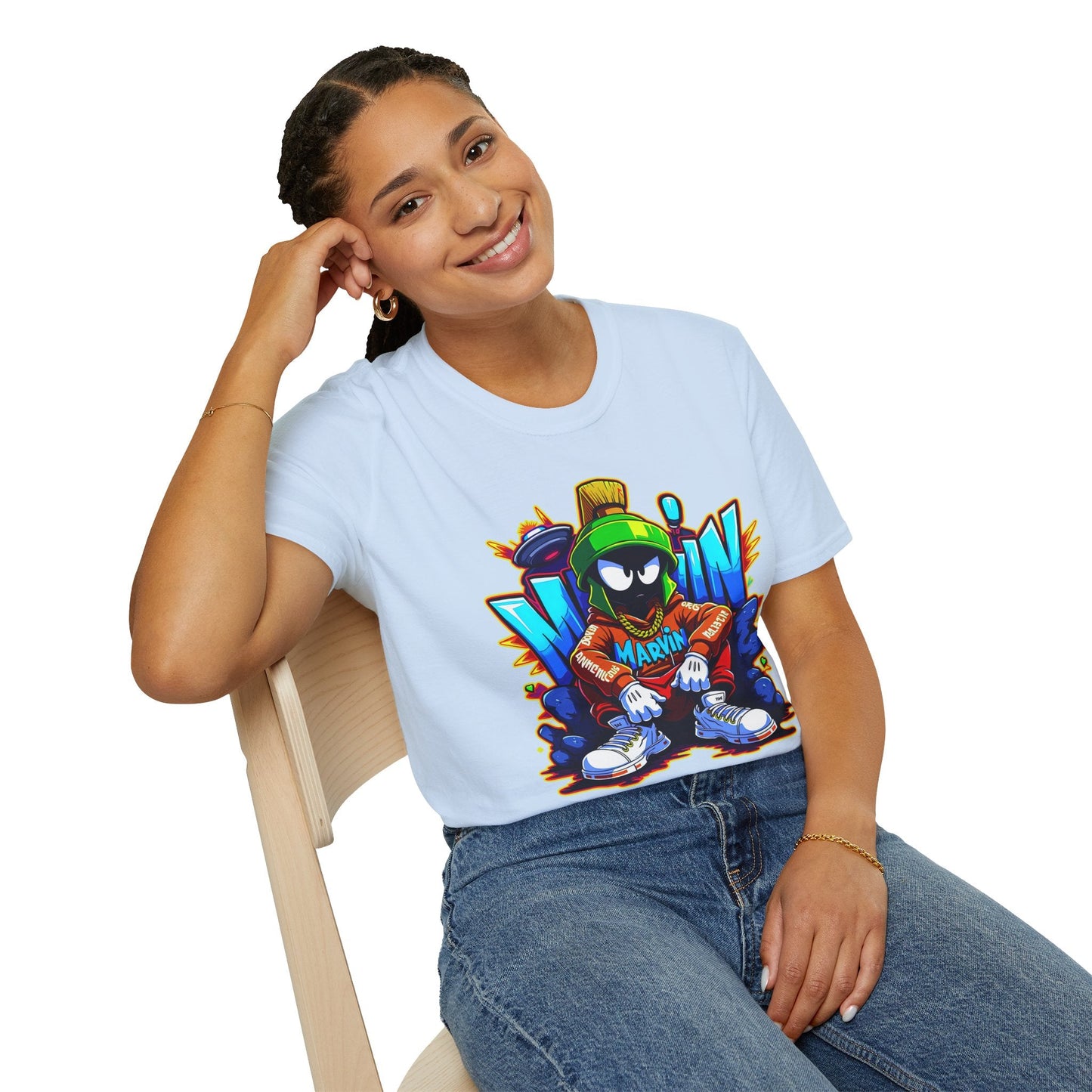 Unisex Cartoon T Shirt With Funny Animals Animation Graphic Gildan Softstyle 64000