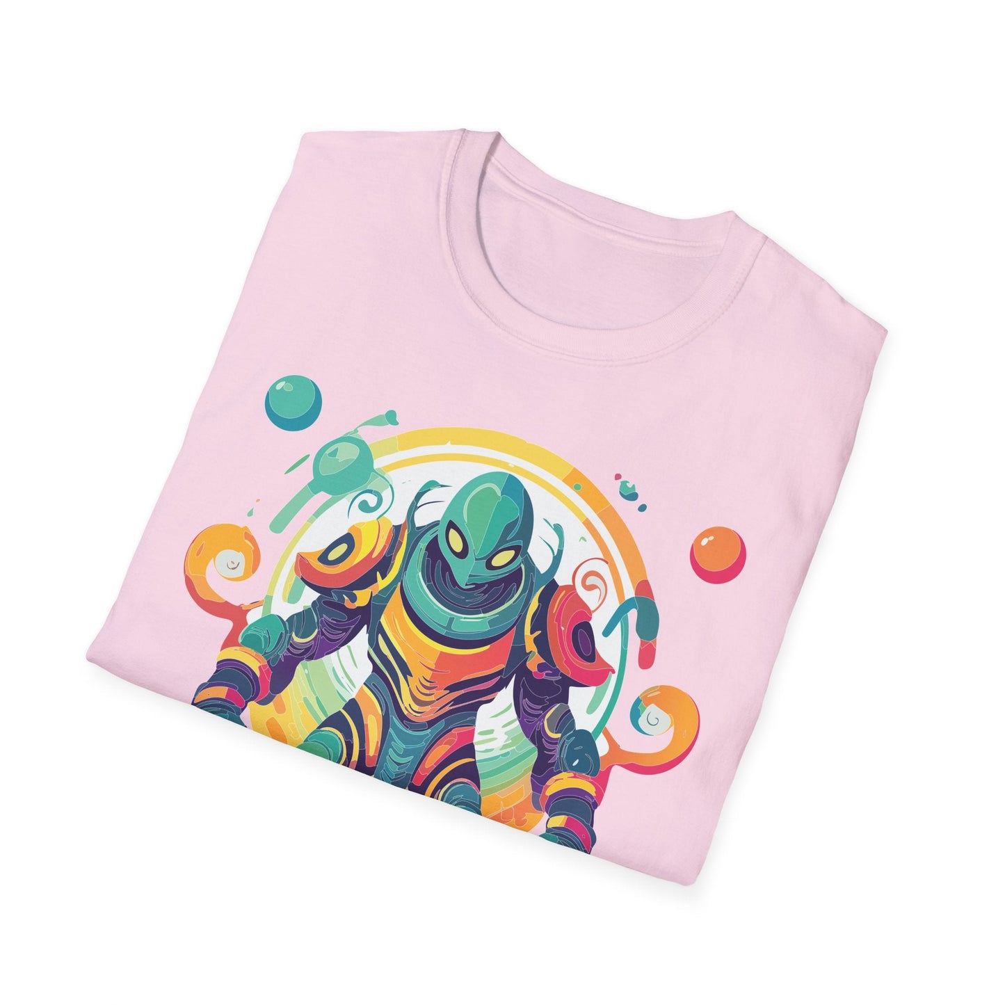 Alien Graphic Unisex Cotton Softstyle UFO Artwork Tee 11