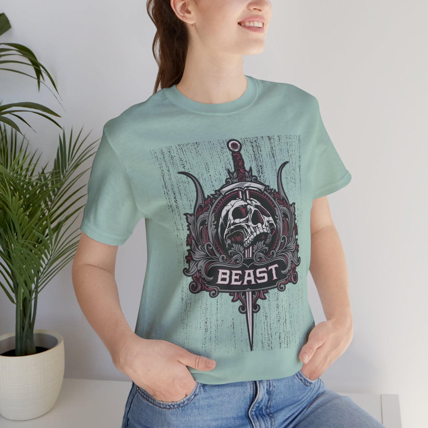 Beast Graphic Tee, Graphic T-Shirt, Artistic Vintage T-Shirt, Vintage Shirt, Skull Tee, Art Design Skull Tees