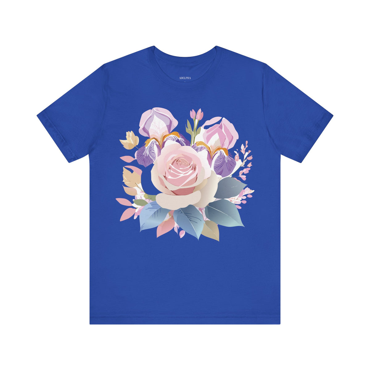 Floral Graphic Unisex Cotton Bella+Canvas Tee with Flowers Art Design n119