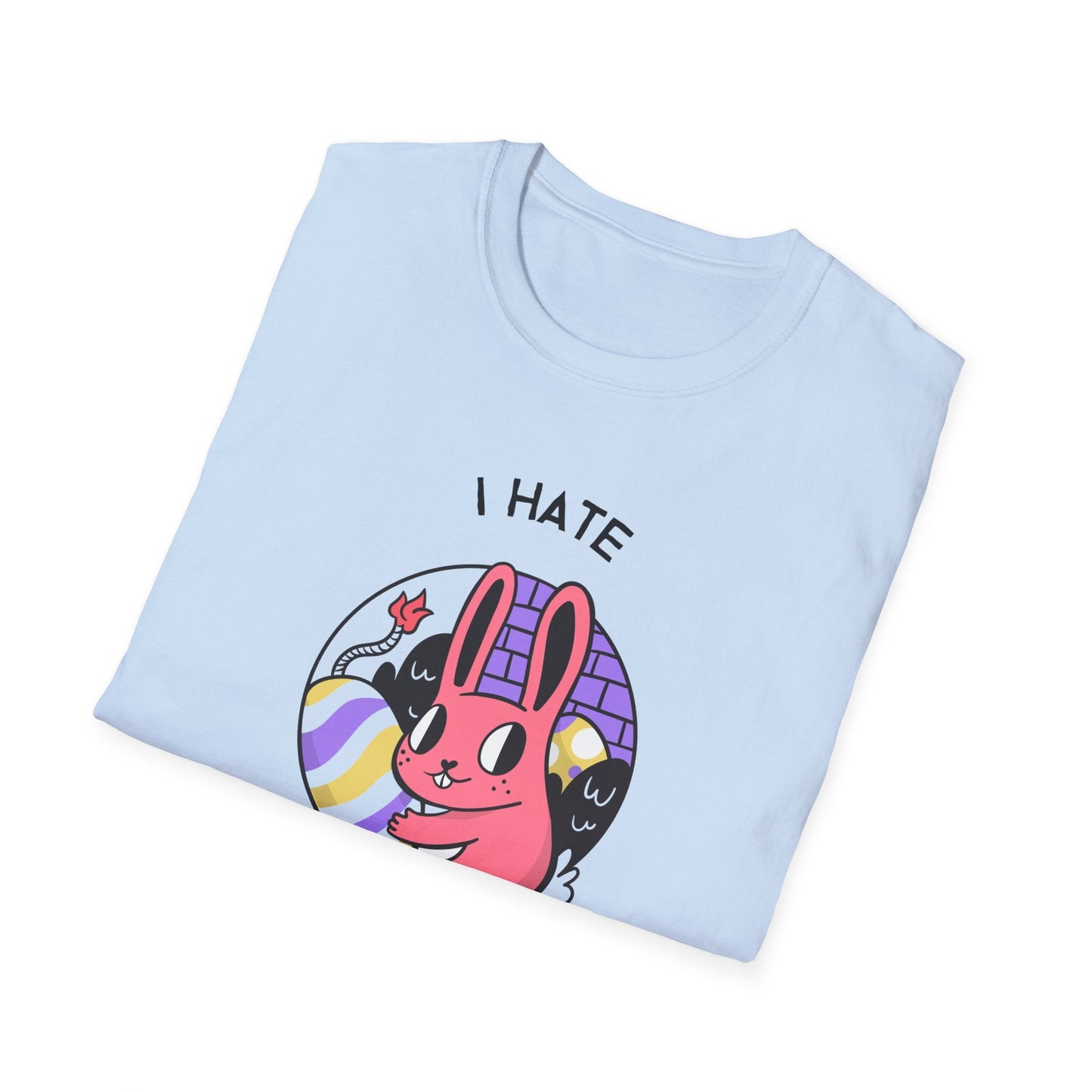 Funny Easter T Shirt Unisex Gildan Softstyle 64000 Easter Design Tee With Signature Print