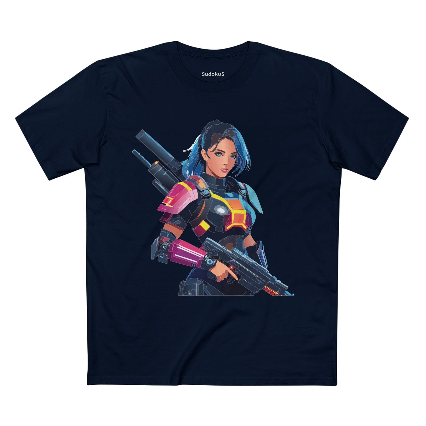 Army-woman Graphic Unisex 100 Cotton Staple Tee 21