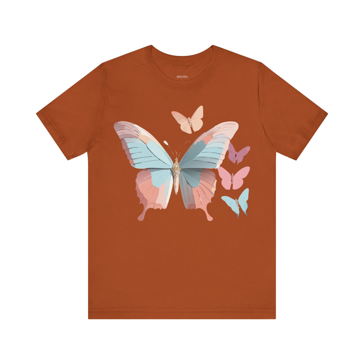 Butterfly Graphic Unisex Cotton Bella+Canvas Tee with Art Design n93