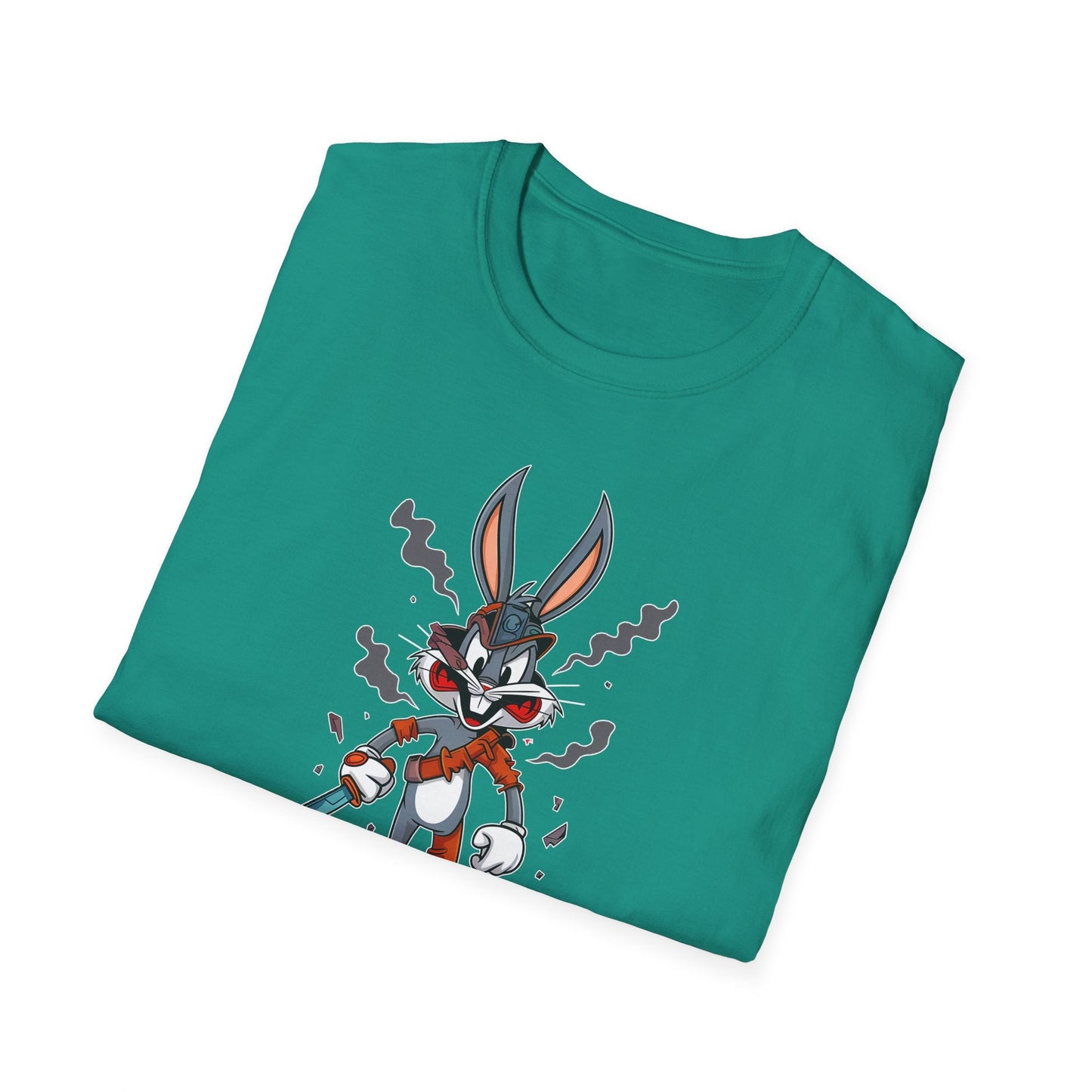 Cartoon Bunny Graphic Unisex Cotton Animal Animation Artwork Design Tee 24