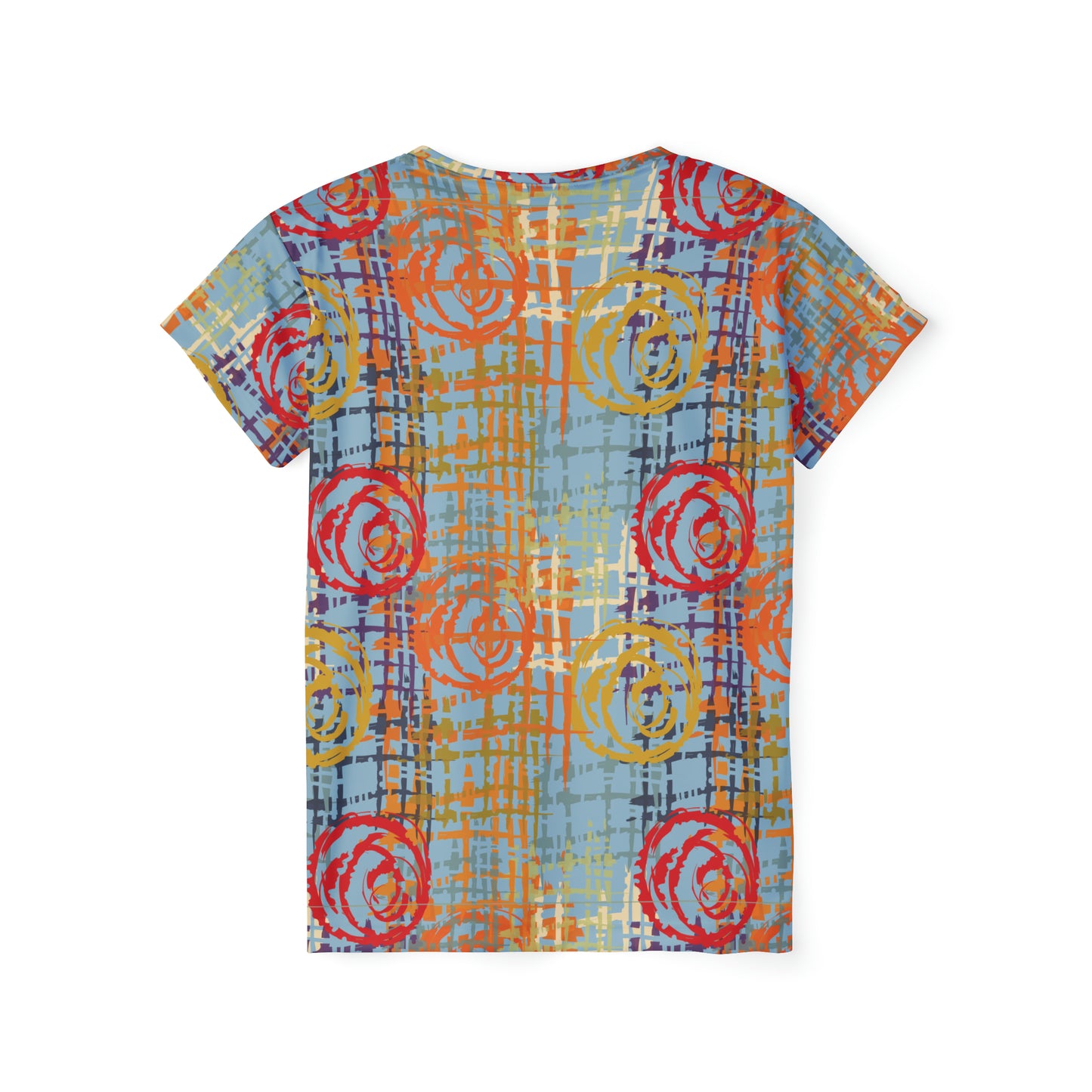 Camiseta de poliéster con estampados abstractos