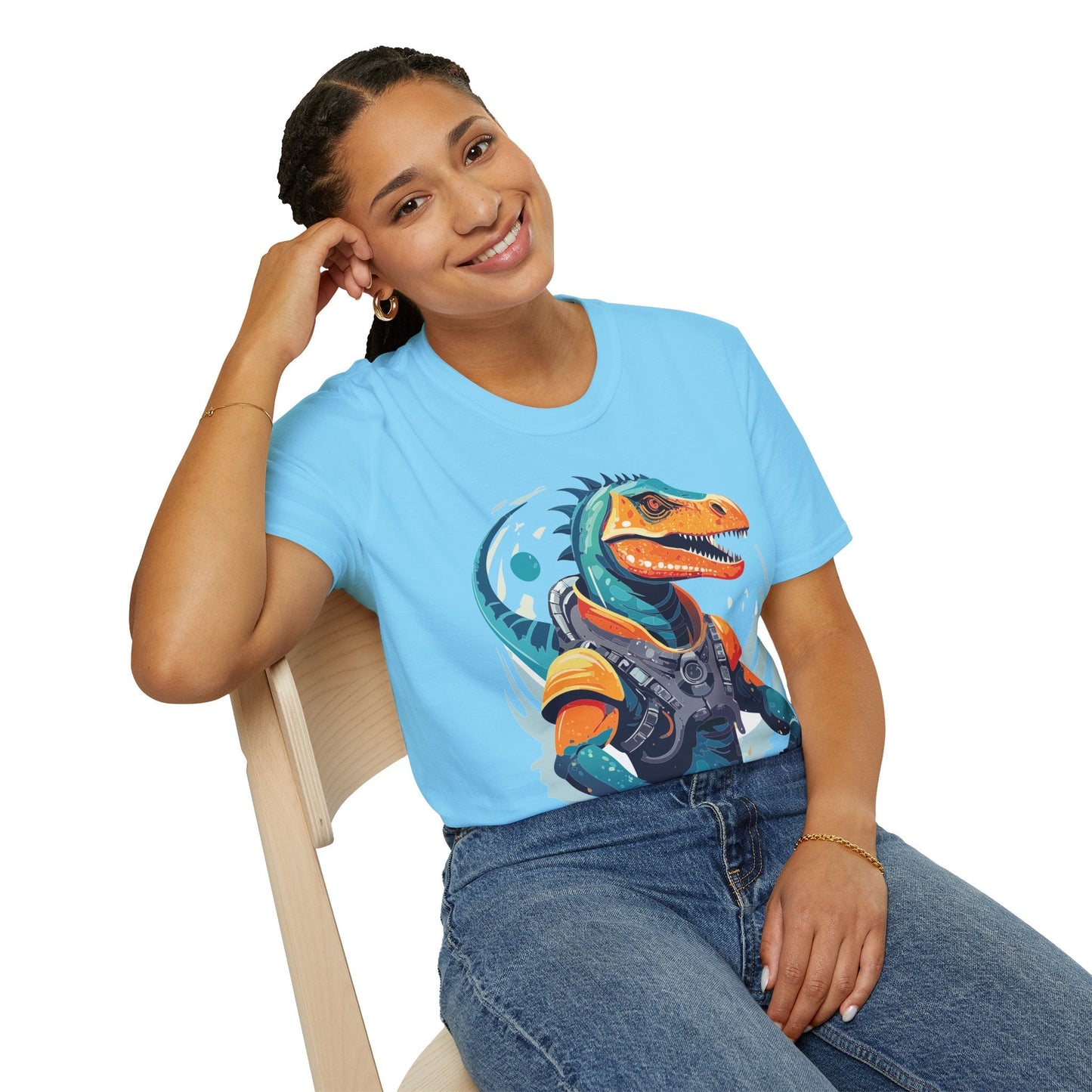 Alien Graphic Unisex Cotton Softstyle UFO Artwork Tee 10