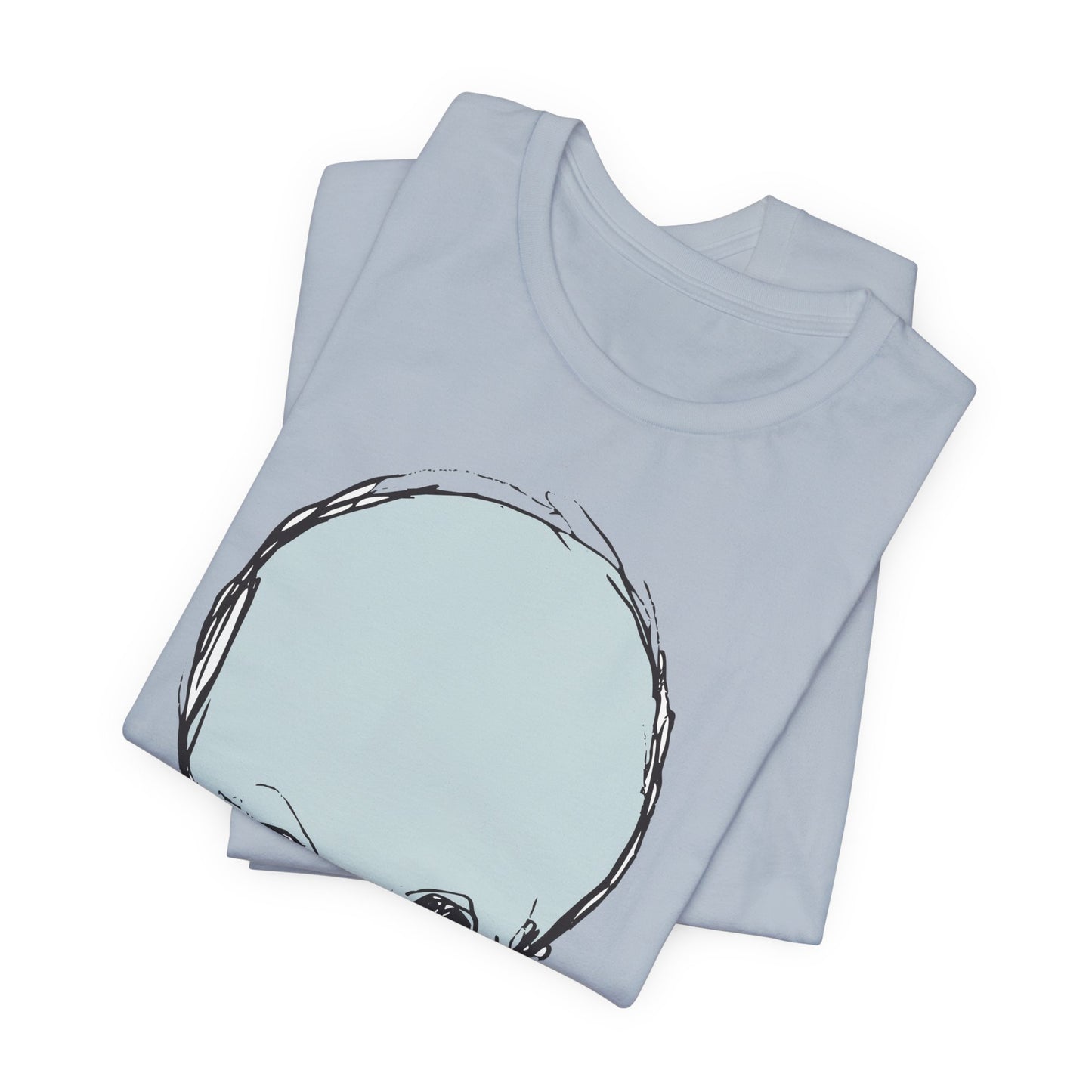 Lt Blue Skull Graphic Design Tee, Skull Shirt, Vintage Tees, Art Design T-Shirt, Vintage Graphic Tee, Art Shirts with Skulls