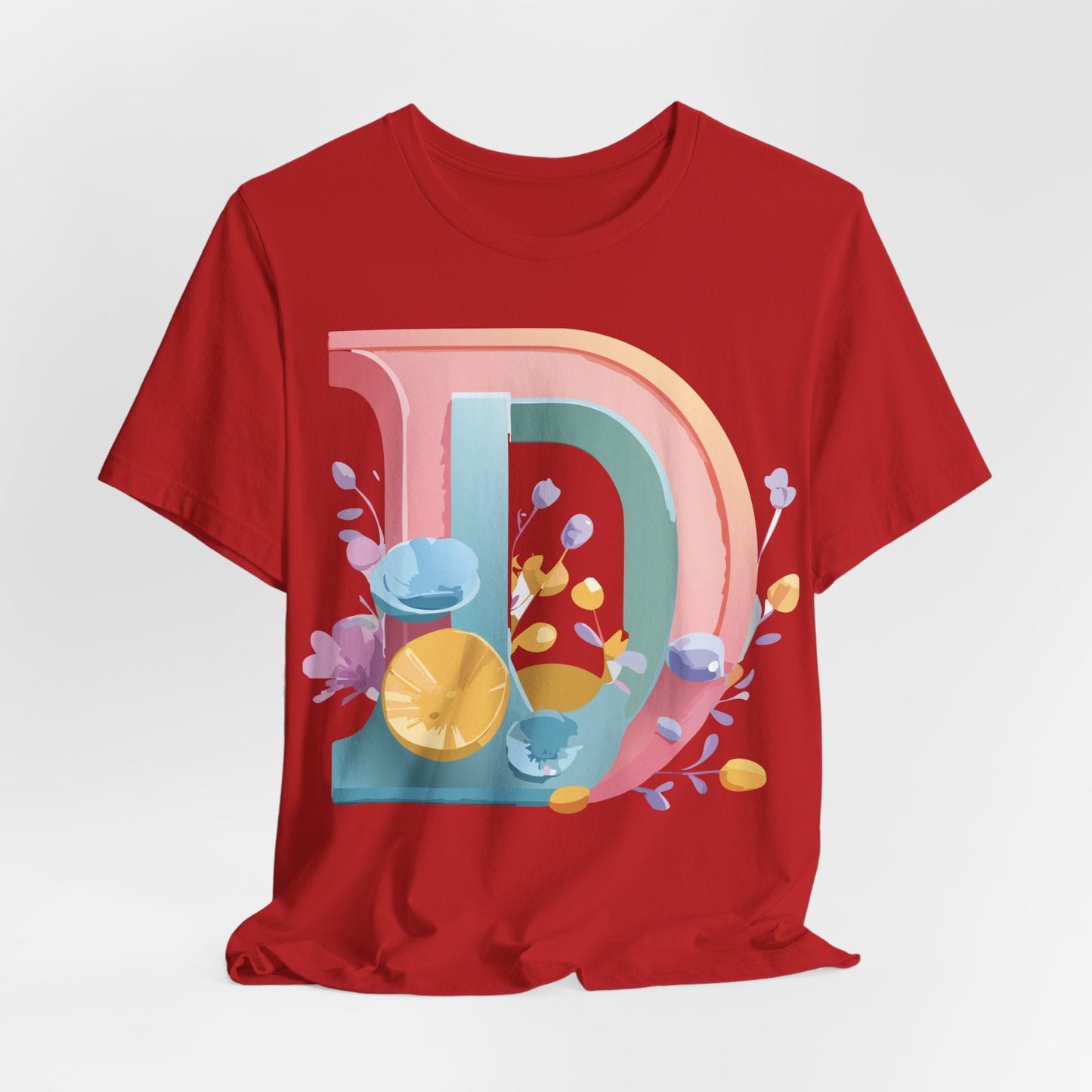 Letter D Shirt Unisex Jersey Graphic Tee From Adelpha With Vintage Inspired Artwork Short Sleeve
