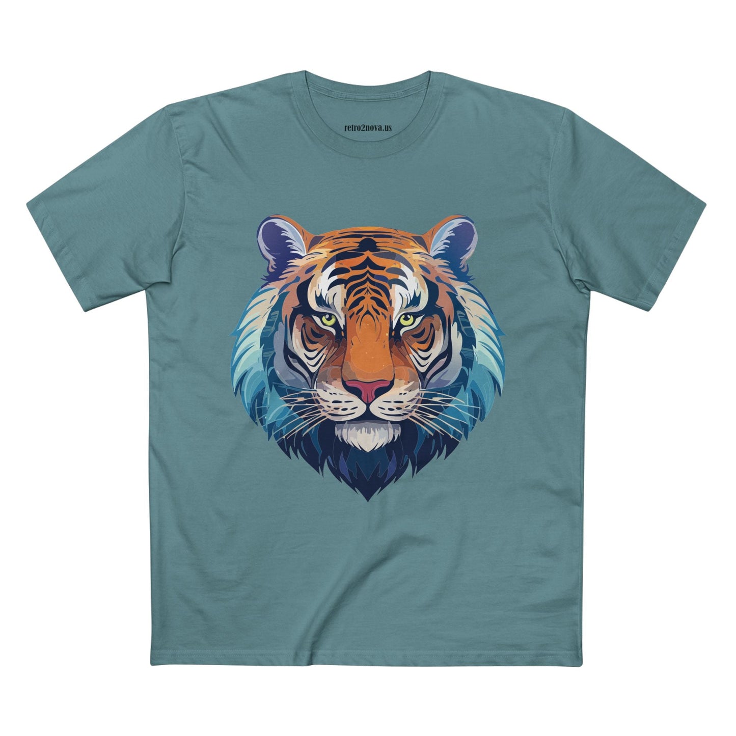Tiger Shirt Unisex Premium Cotton Staple Tee With Original Art Design From Retro2Nova Exclusive Art Collection