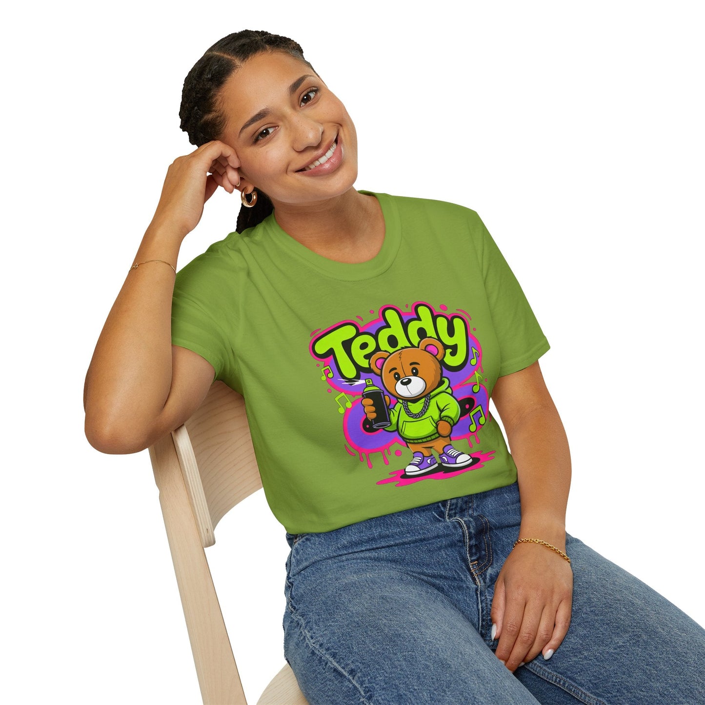 Cartoon T Shirt With Animation Funny Animals Tee Unisex Softstyle Gildan 64000 Cotton