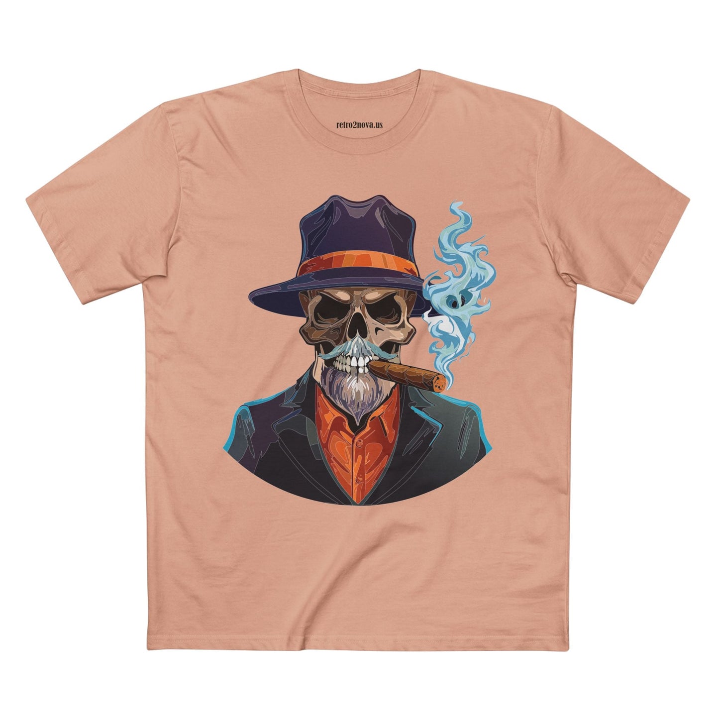 Skull Skeleton Shirt Unisex Premium Cotton Tee With Original Art Design Retro2Nova