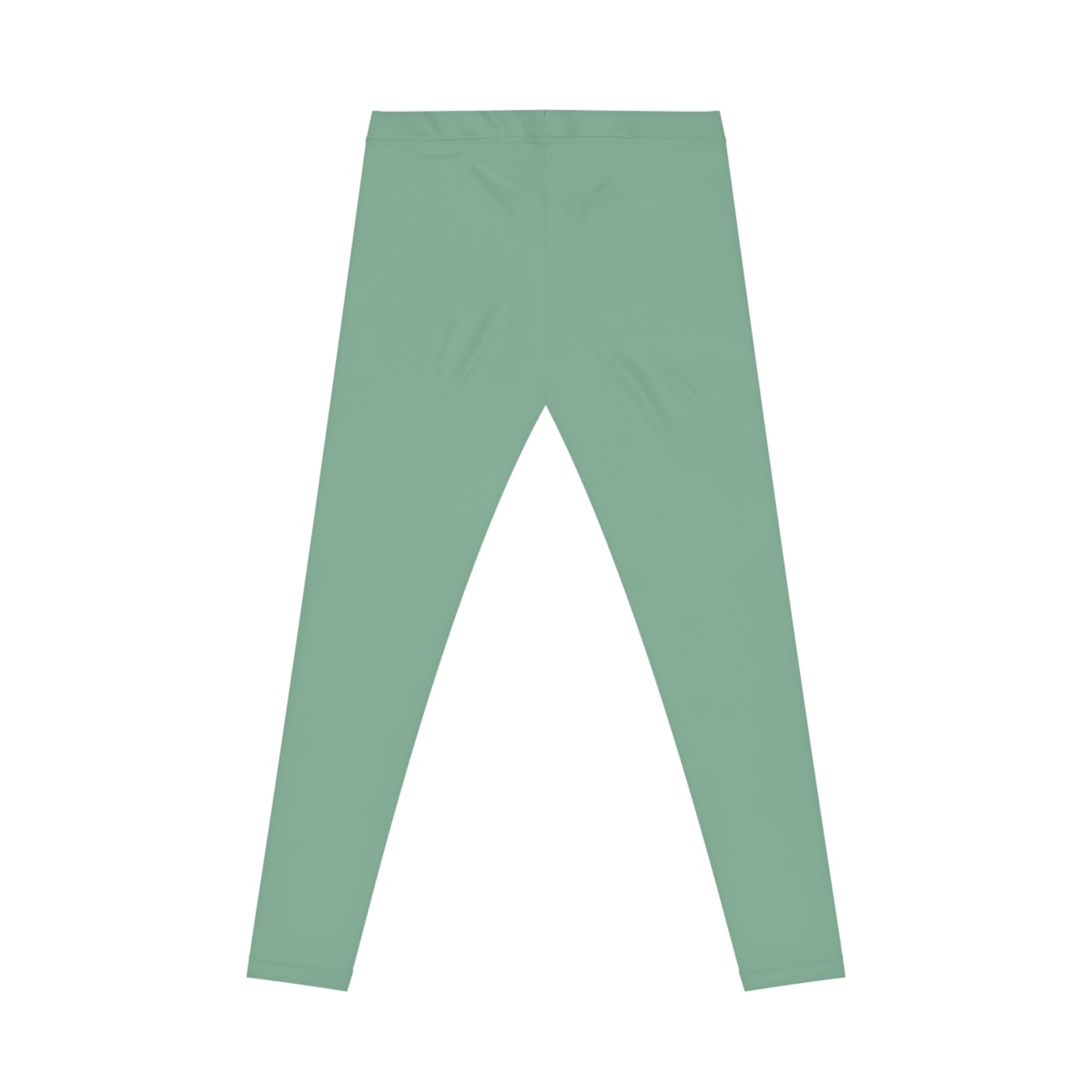 Muted Teal Color Women's Poly-Span Casual Leggings XS-2XL