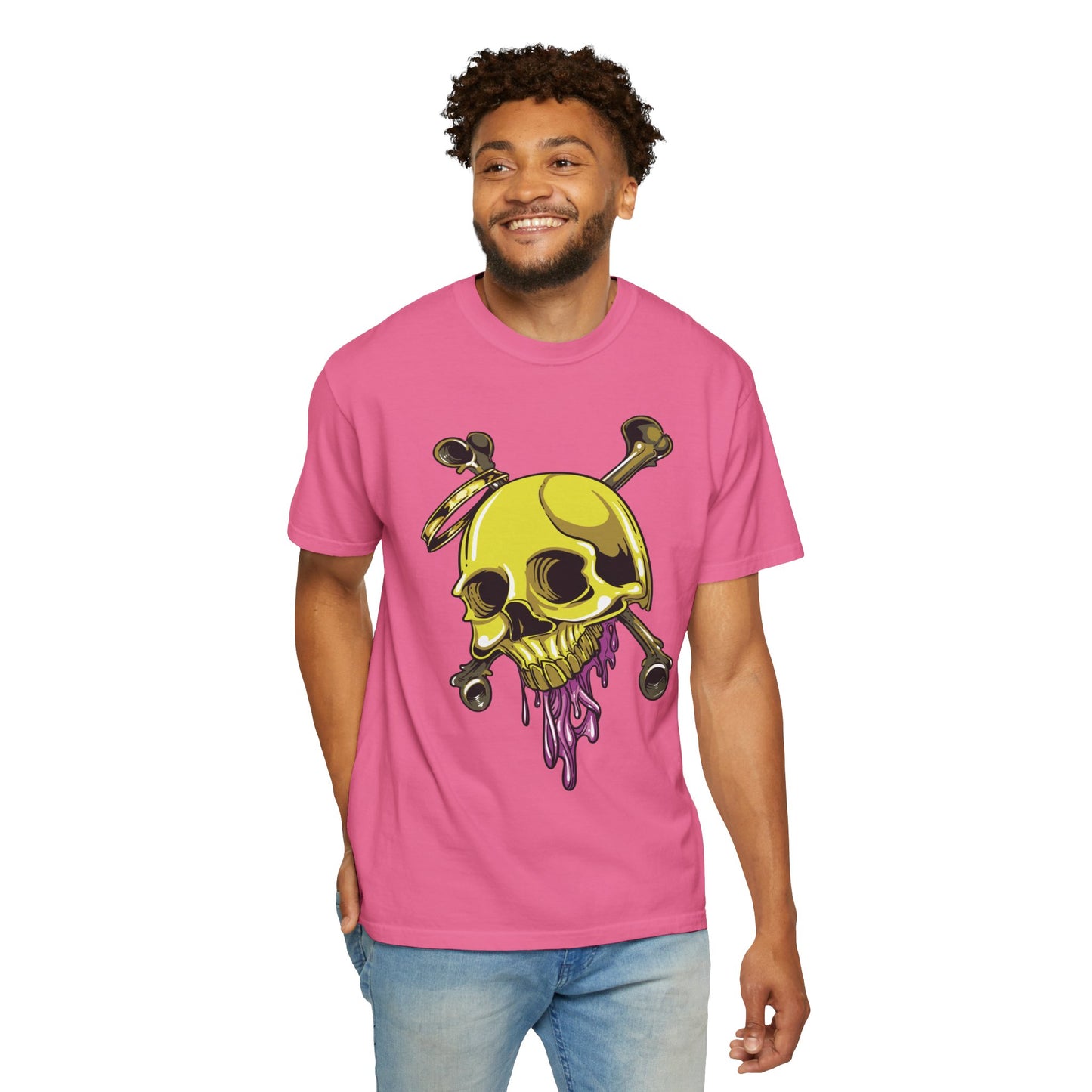 Unisex Cotton Tee Shirt with Skull