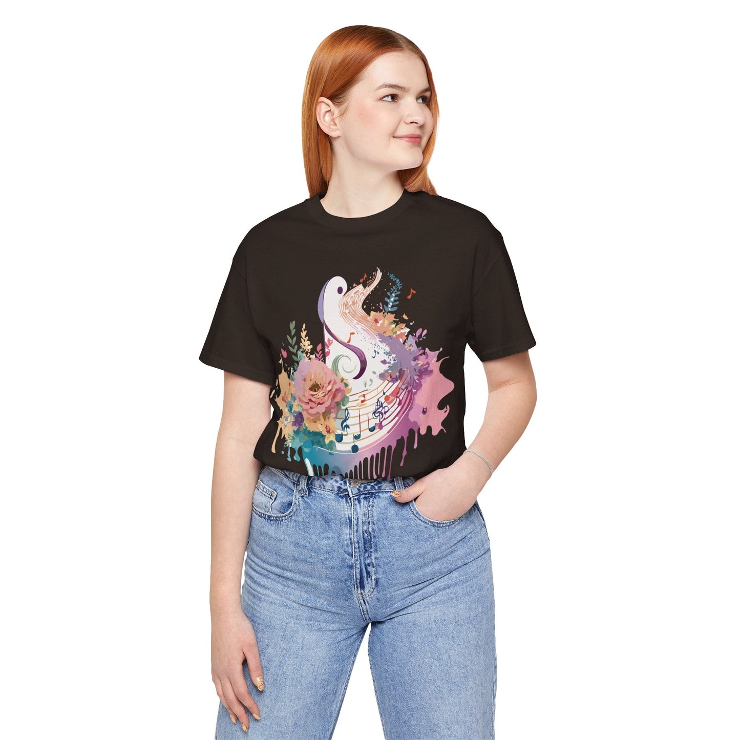 Adelpha Graphic Tee Unisex Short Sleeve Vintage Inspired Artwork Music Theme T Shirt