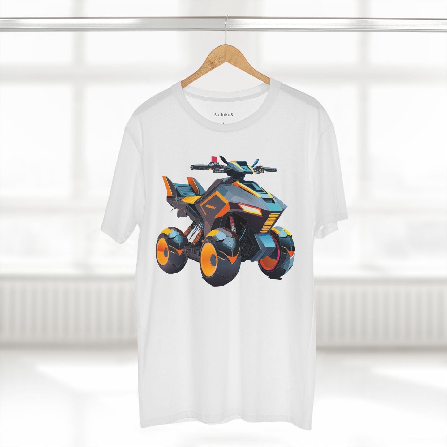 Moto Bike Graphic Unisex 100 Cotton Staple Tee 14