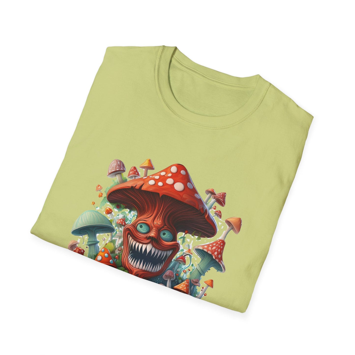 Unisex Mashroom Tee Shirt With Funny Mashroom Design Fungus Humor Softstyle Cotton
