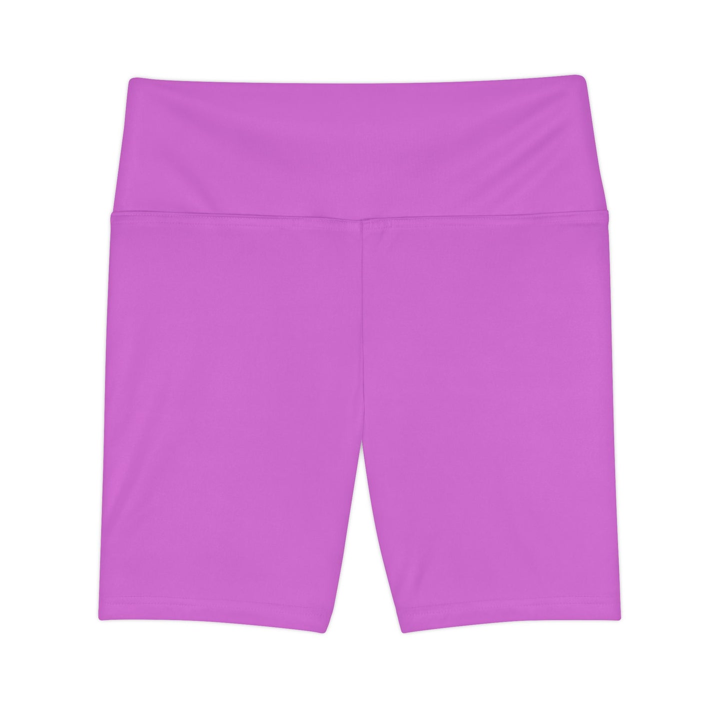 Orchid Pink  Women's Workout Shorts — Solid High-Waist Biker Shorts for Exercise & Everyday Wear